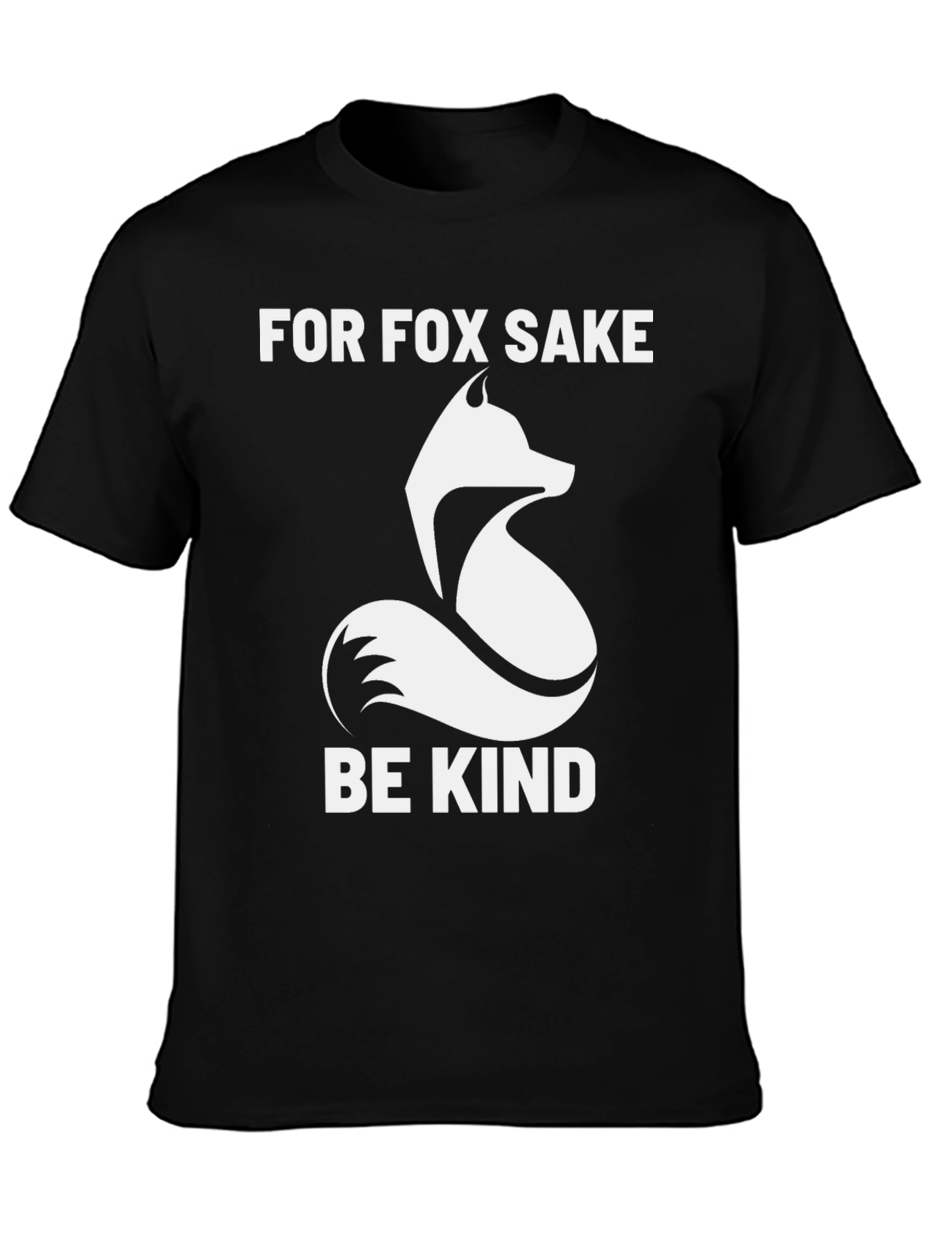 Black For Fox Sake Be Kind Graphic Tee view 3