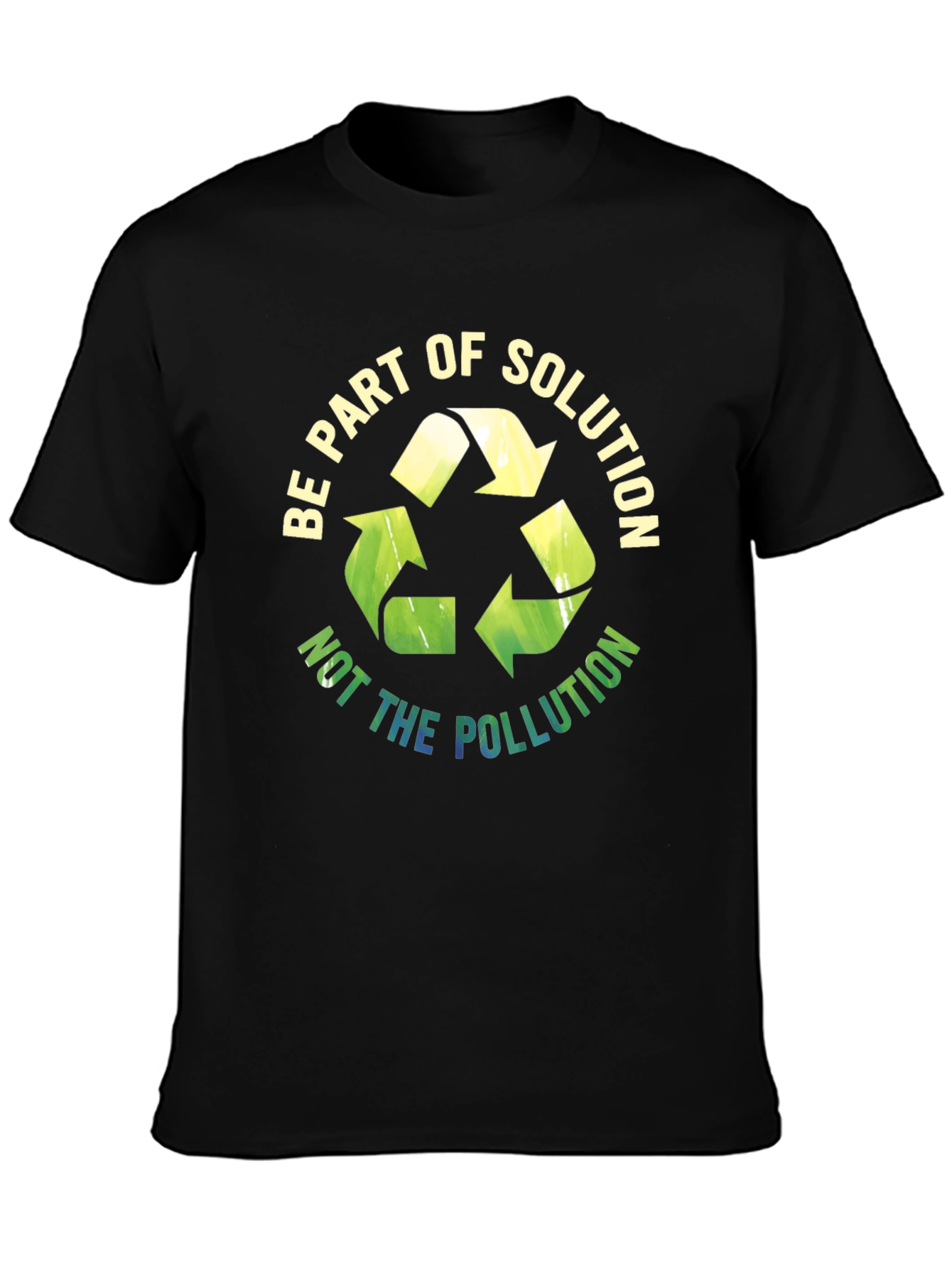 Black Eco-Friendly 'Be Part of Solution' Graphic Tee view 3