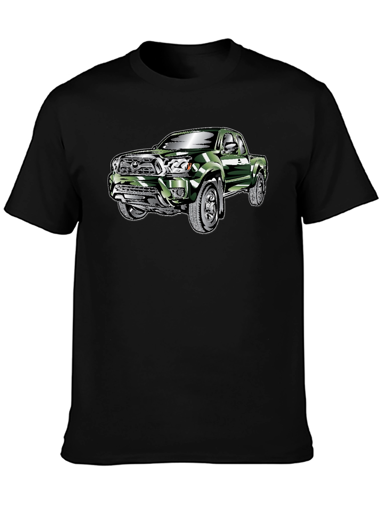 Black Truck Graphic Tee - Black Cotton Blend view 3