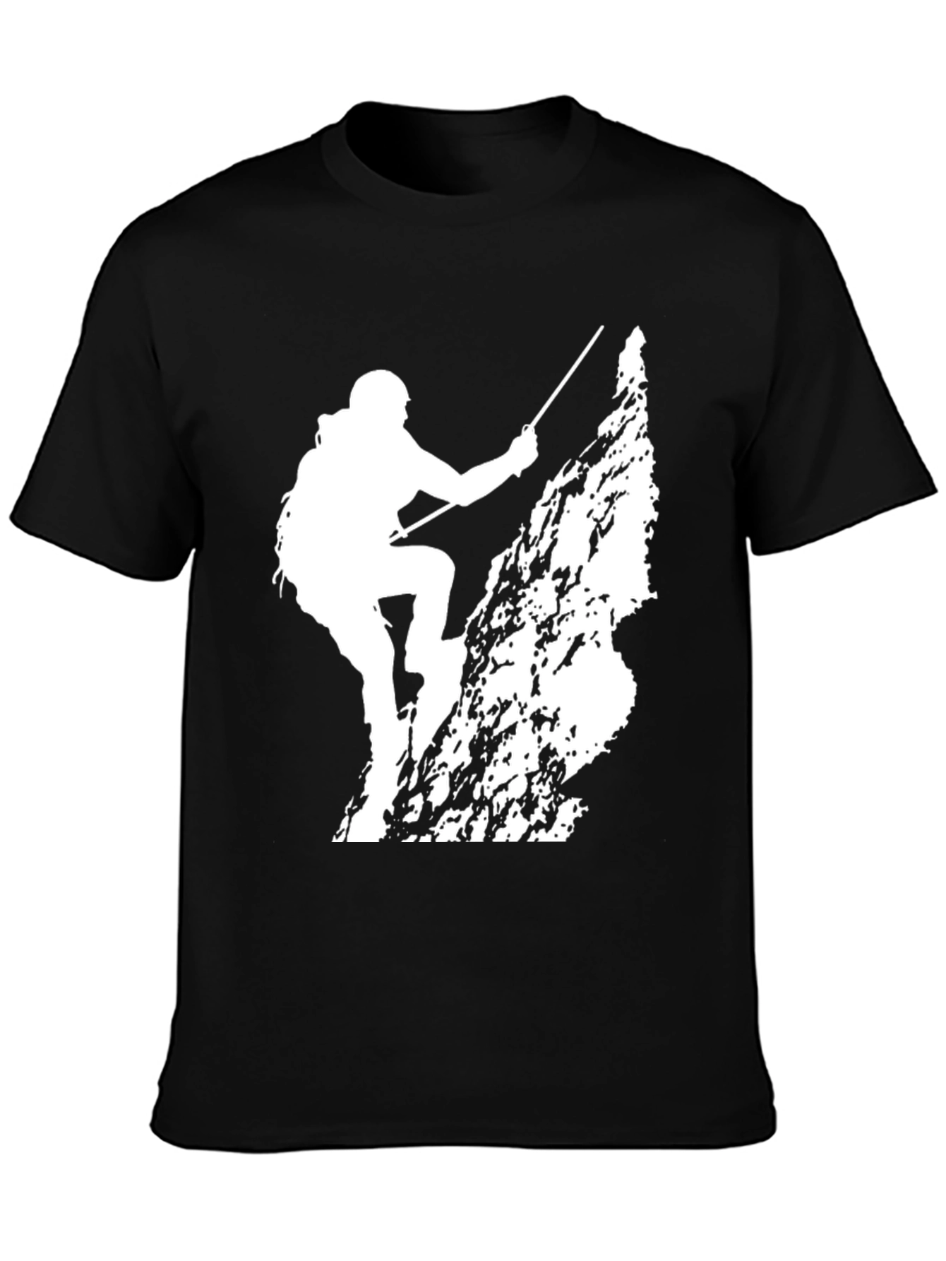 Black Rock Climbing Silhouette Tee - Black Cotton Comfort view 3