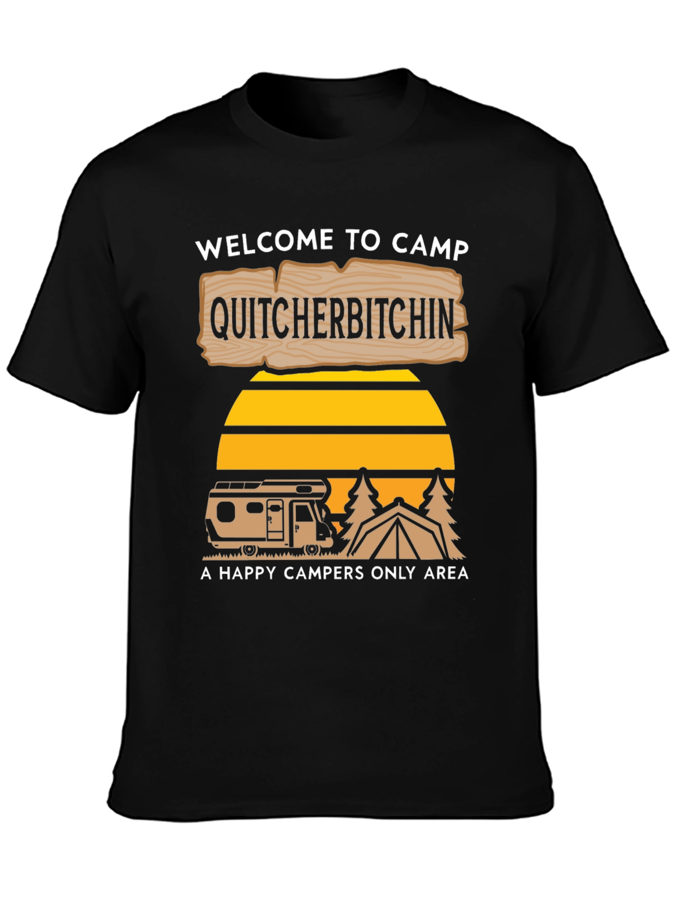 Black Camp Quitcherbitchin' Graphic Tee view 3