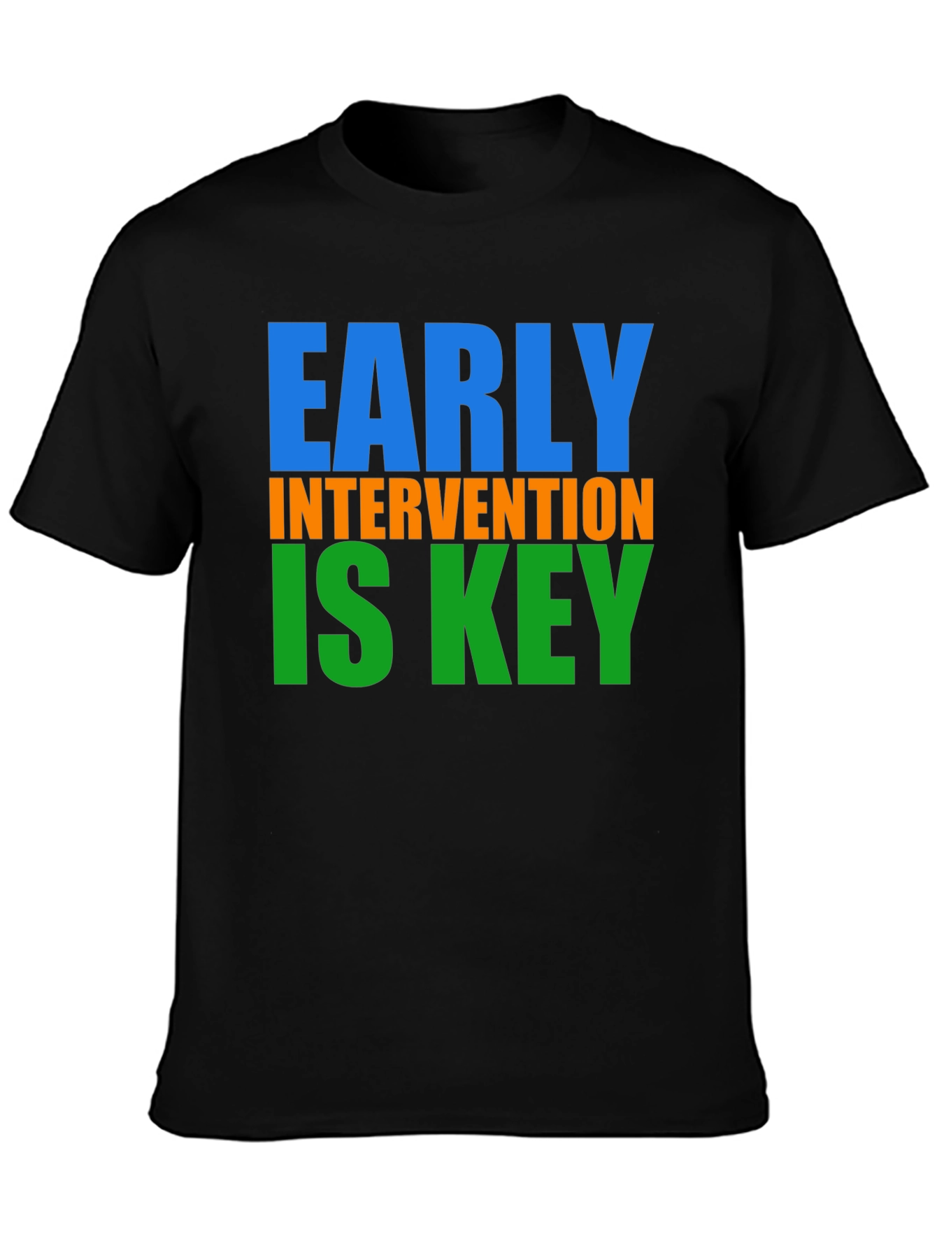 Black Early Intervention is Key T-Shirt view 3