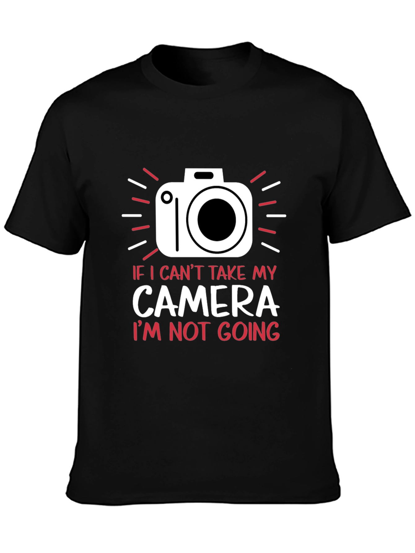 Black Camera Graphic T-Shirt - Photography Lover Tee view 3