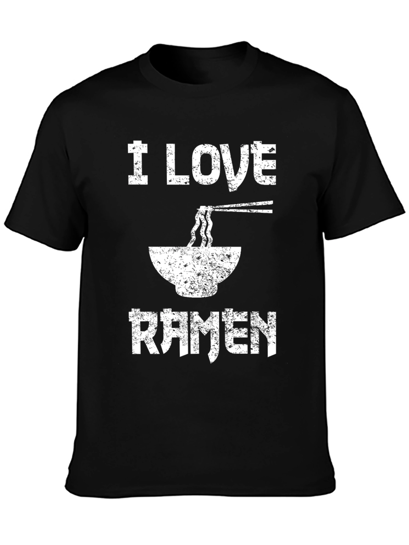 Black I Love Ramen Graphic Tee - Black view 3