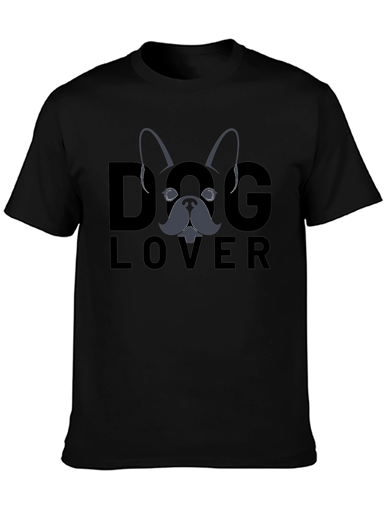 Black Dog Lover Graphic T-Shirt - Black view 3