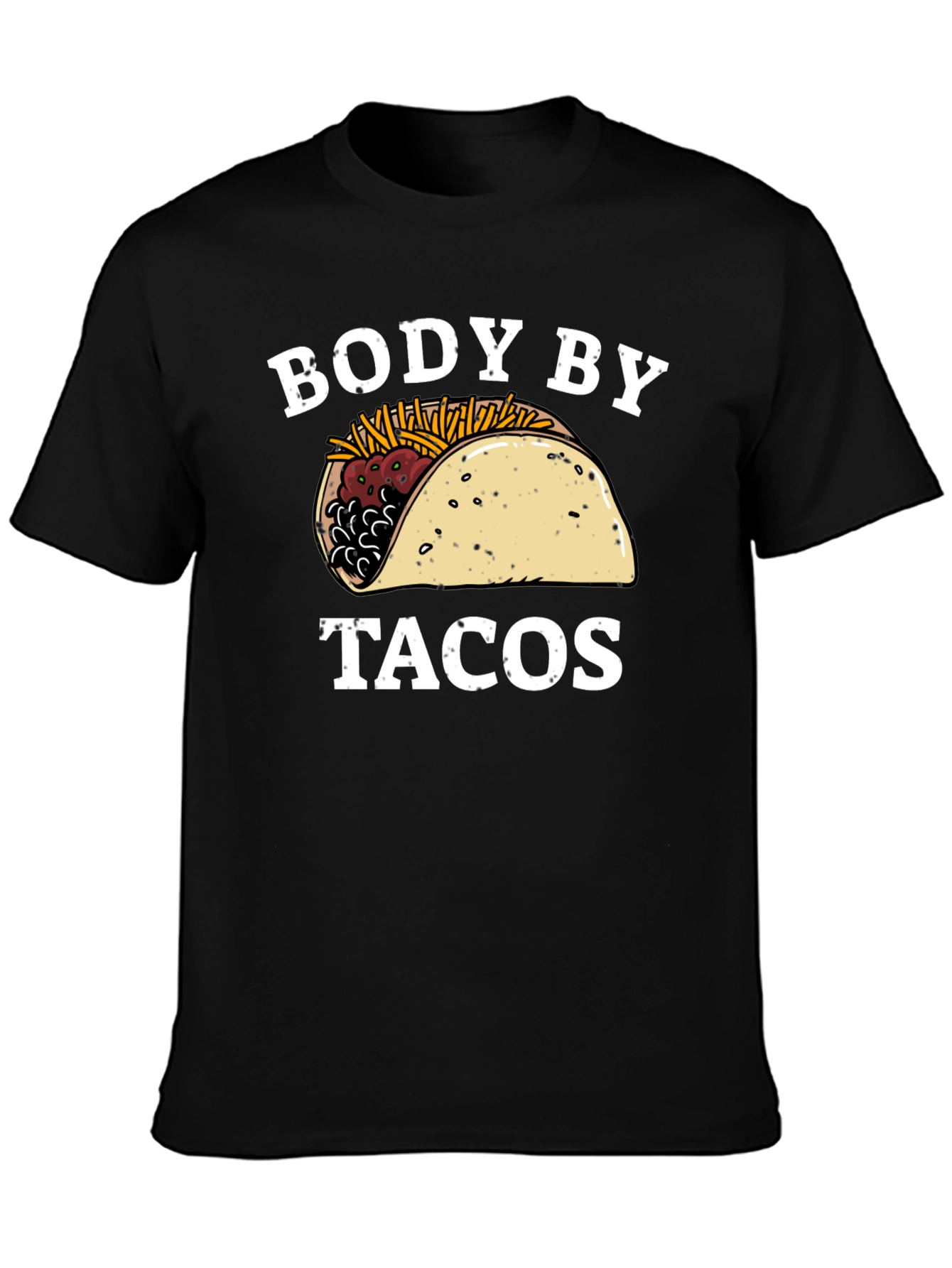 Black Body By Tacos Graphic Tee - Unisex Black T-Shirt view 3
