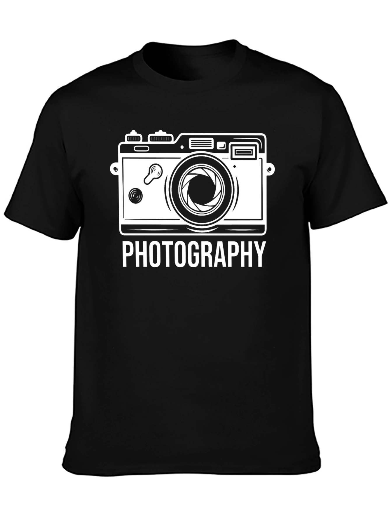 Black Photography Camera Graphic T-Shirt view 3