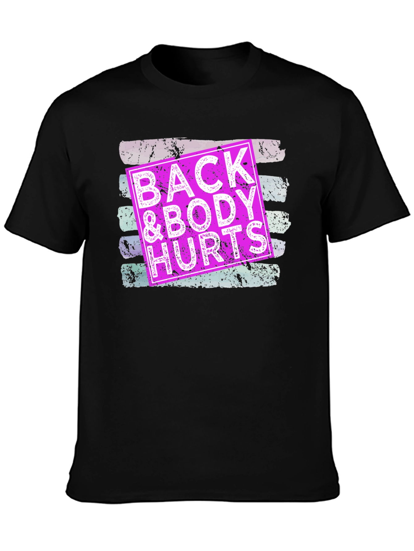 Black Back & Body Hurts Graphic Tee - Unisex view 3