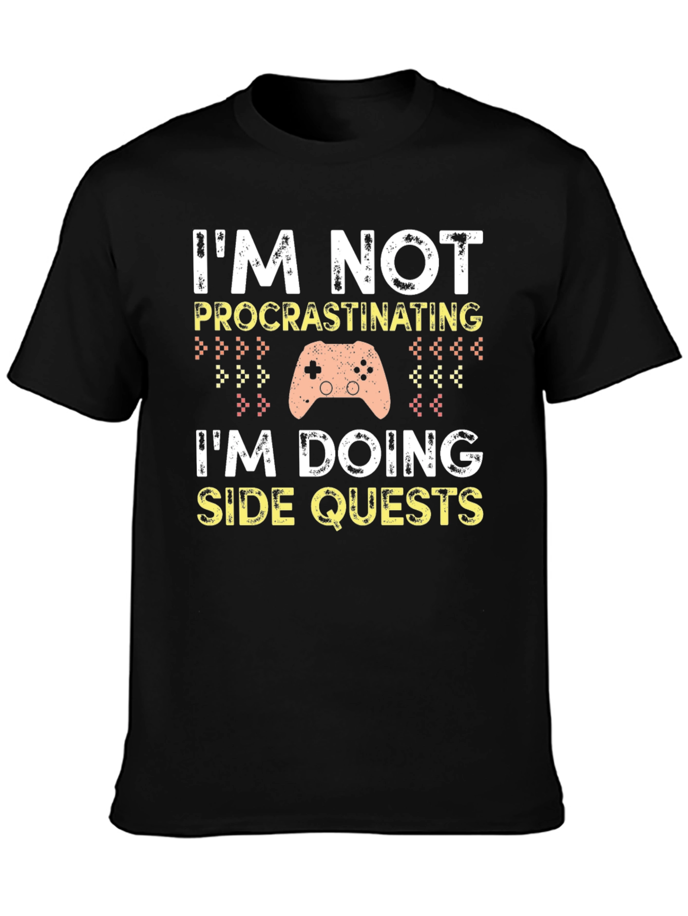 Black Gamer T-Shirt - Side Quests view 3