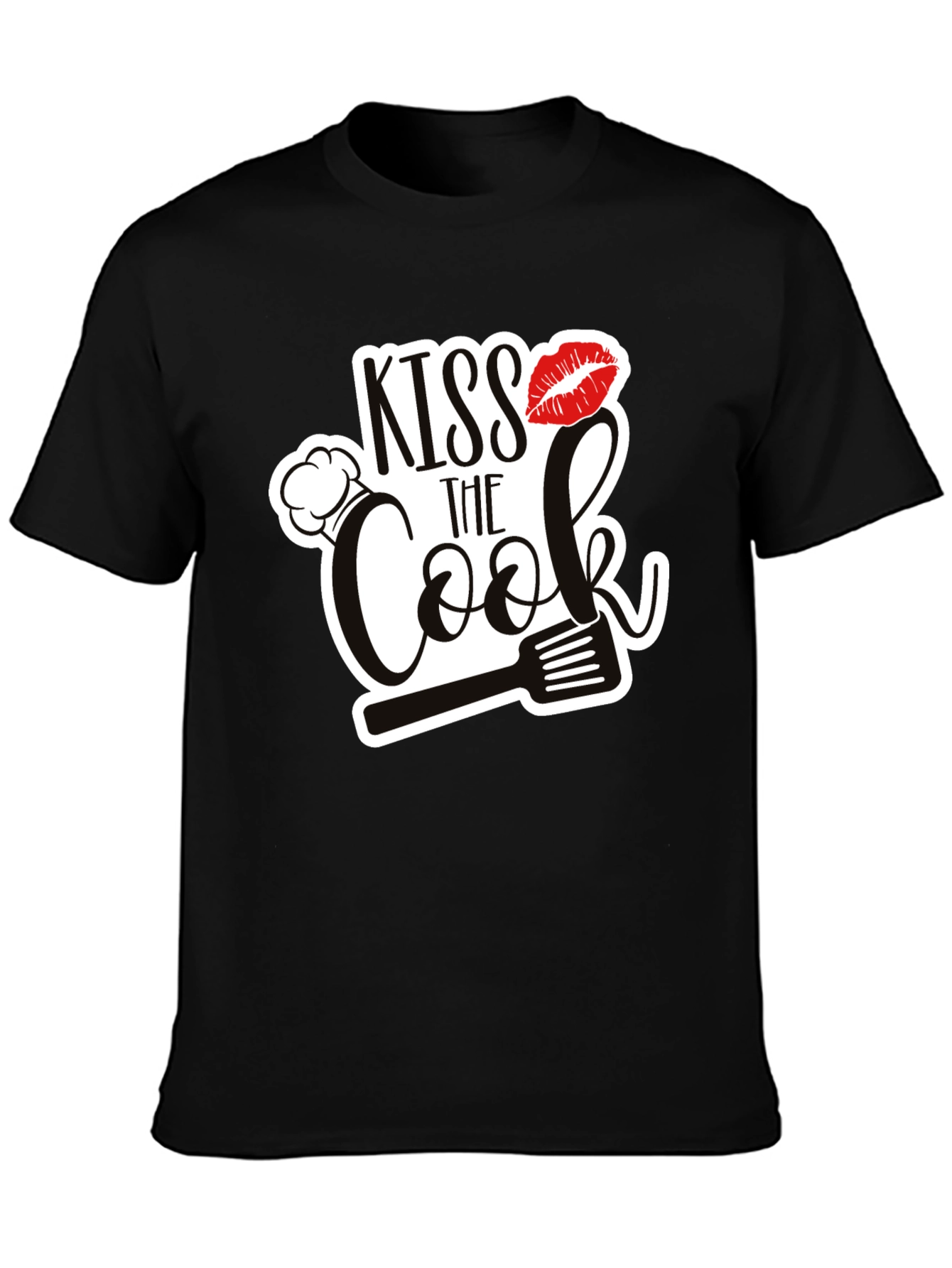 Black Kiss The Cook Black Graphic Tee view 3
