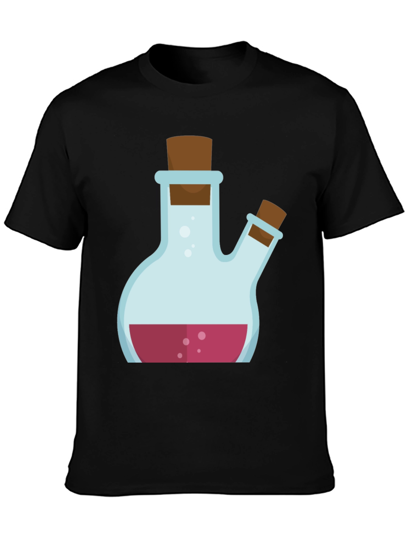 Black Potion Graphic Tee - Black Cotton Blend Shirt view 3