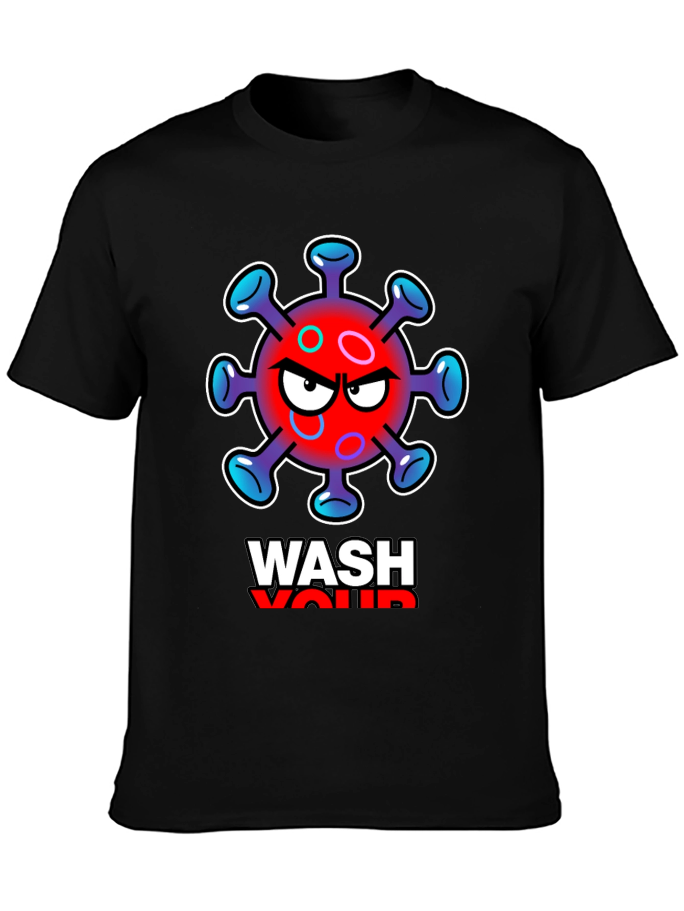 Black Wash Your Hands Black Graphic Tee view 3