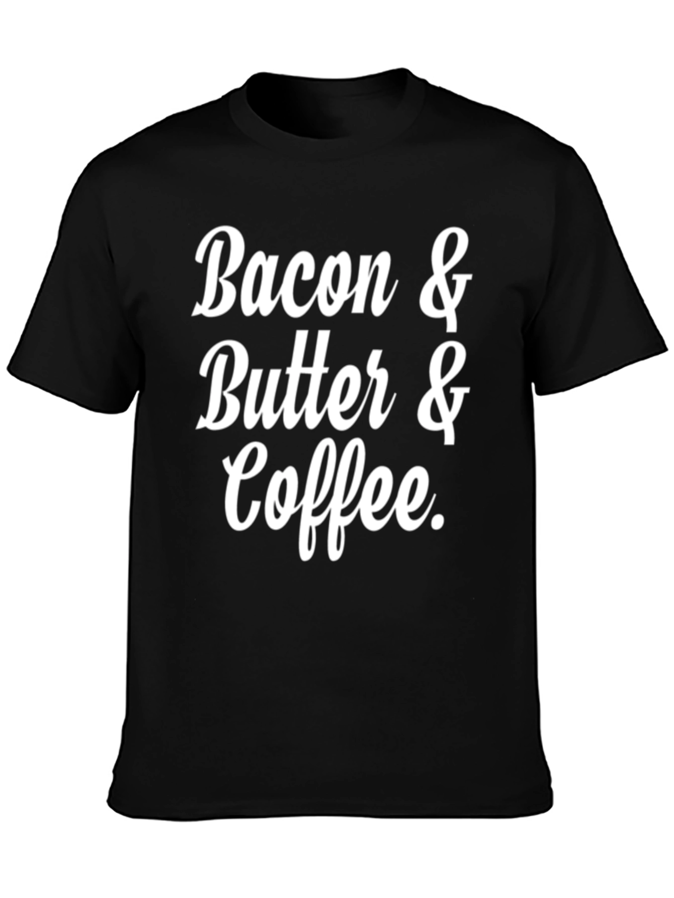 Black Bacon, Butter, & Coffee Black Graphic Tee view 3