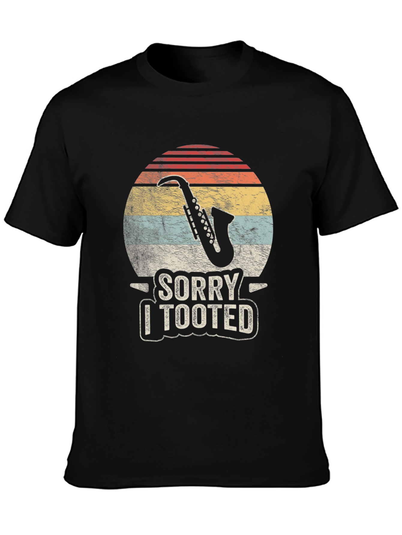 Black Sorry I Tooted Saxophone Graphic Tee view 3
