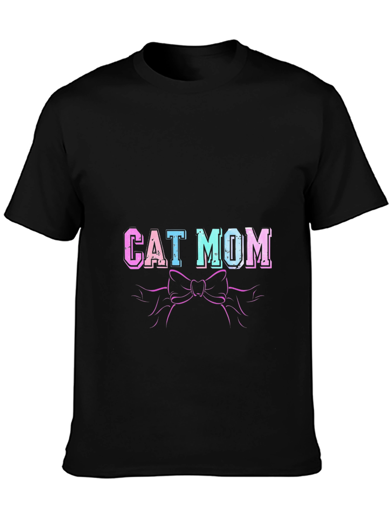 Black Cat Mom T-Shirt - Cute Graphic Tee view 3