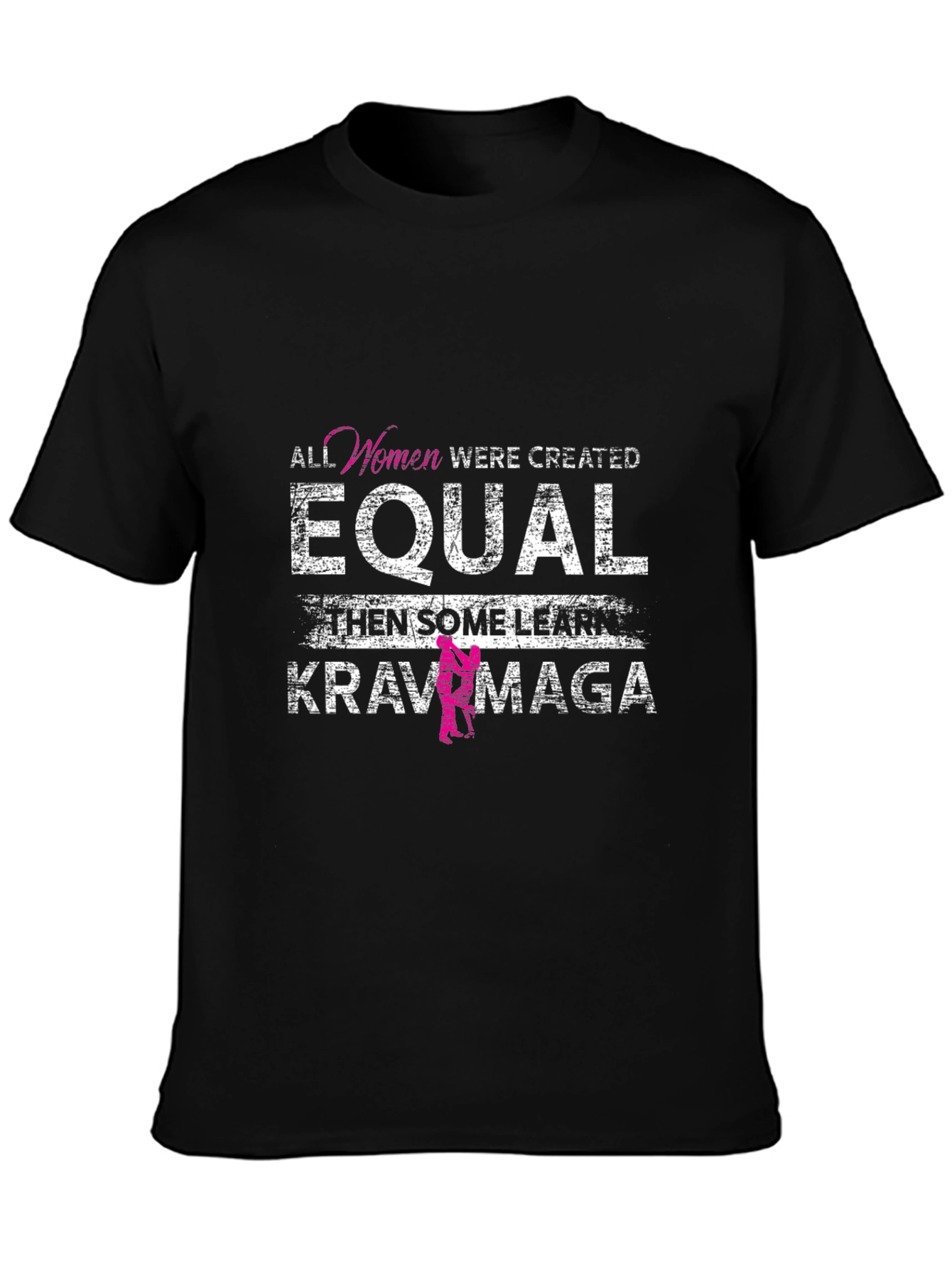 Black Equal Krav Maga Women's Black T-Shirt view 3