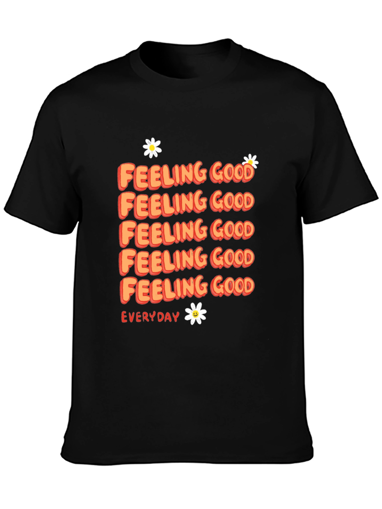 Black Feeling Good Everyday Graphic Tee - Black view 3