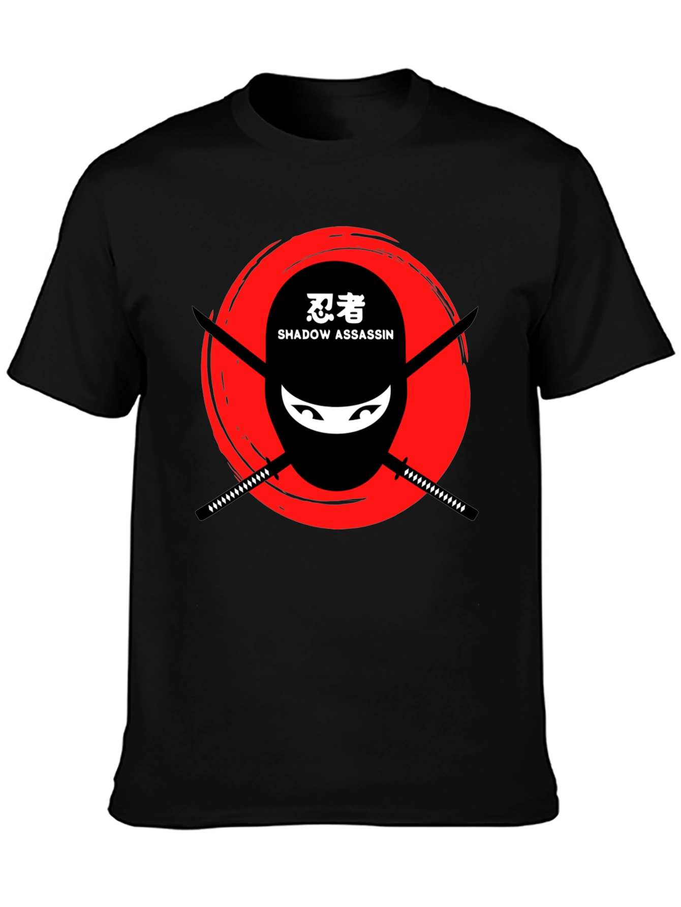 Black Ninja Shadow Assassin Graphic T-Shirt view 3