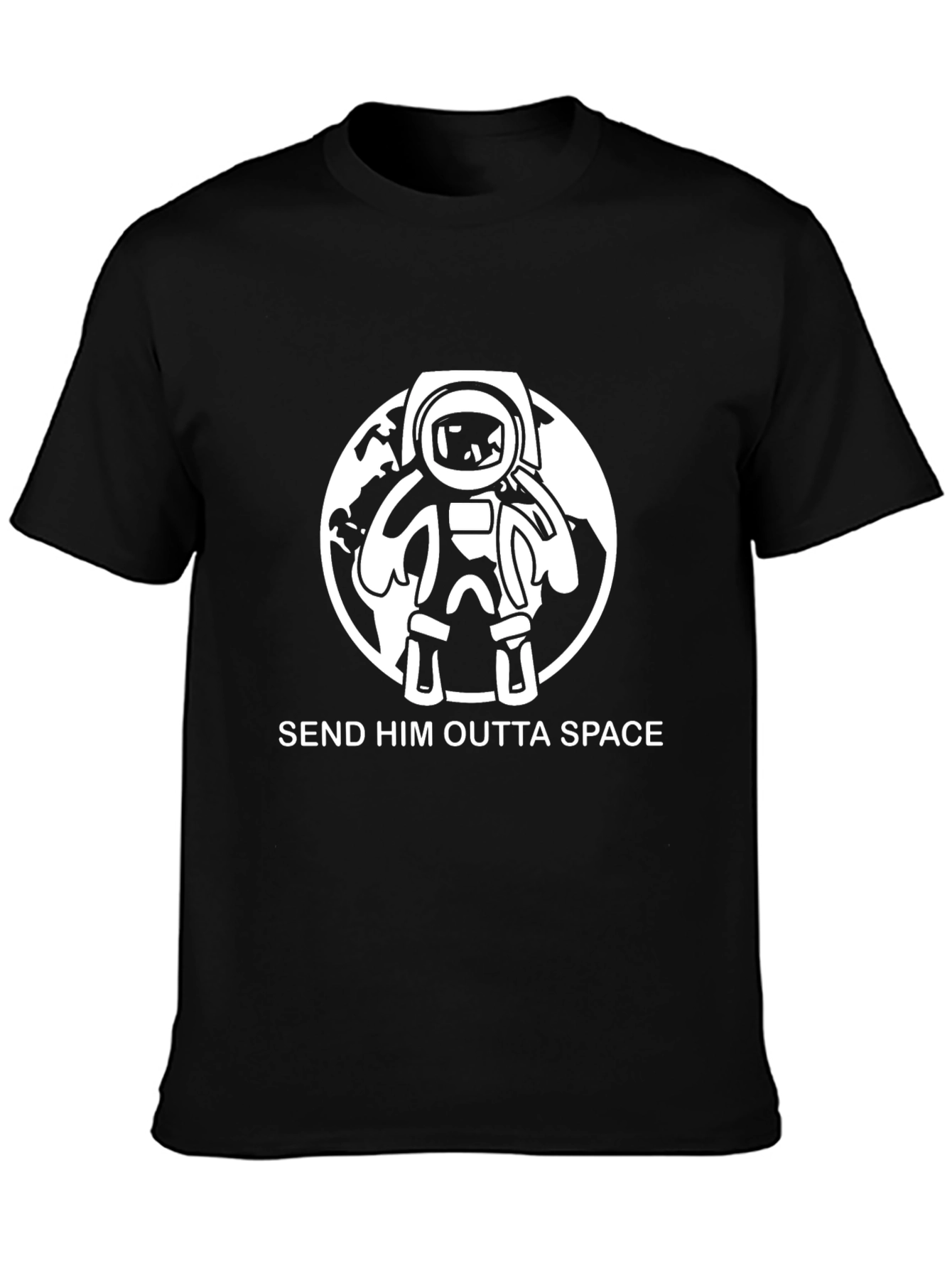 Black Send Him Outta Space Graphic Tee view 3