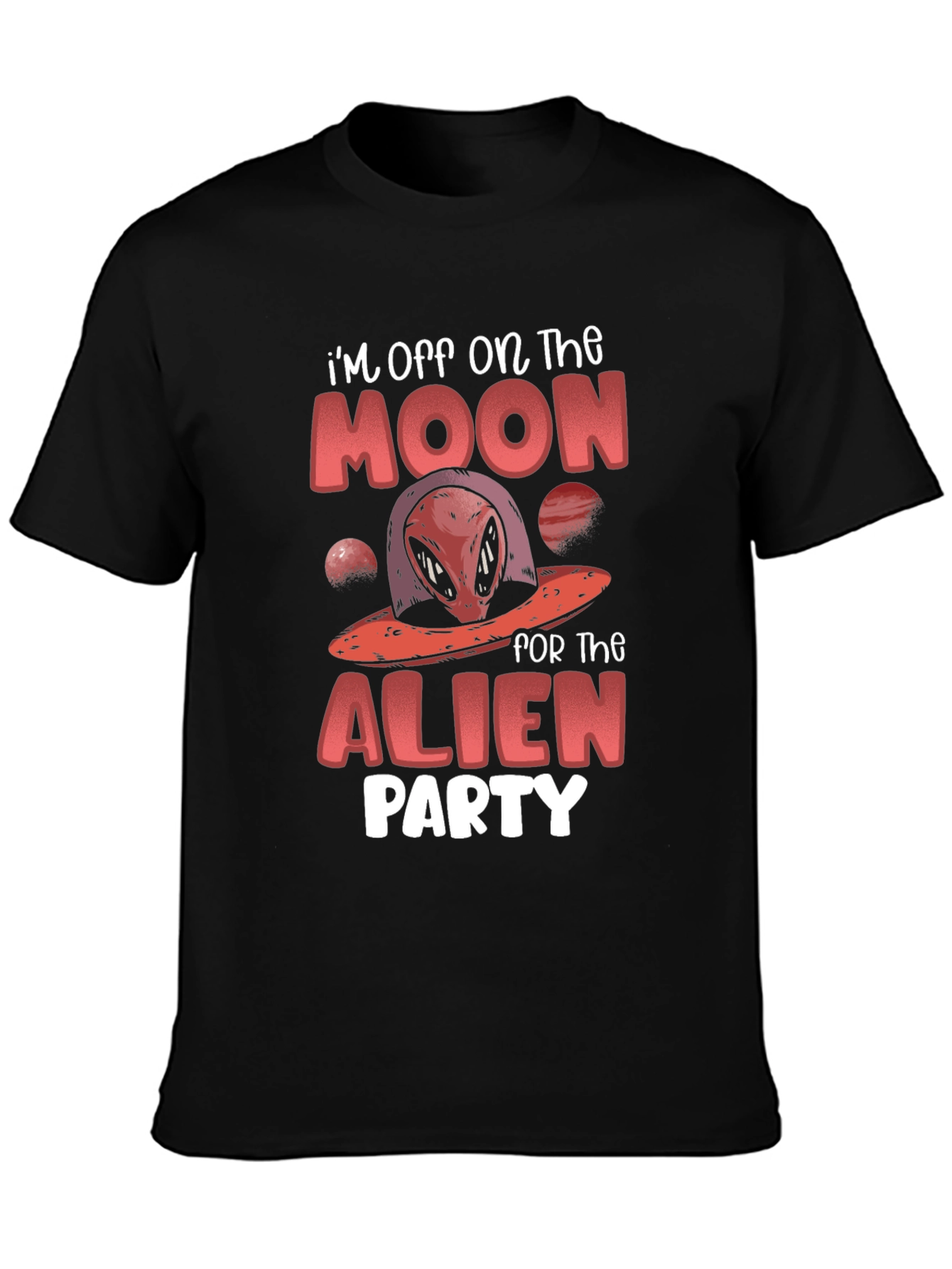 Black Alien Party T-Shirt view 3