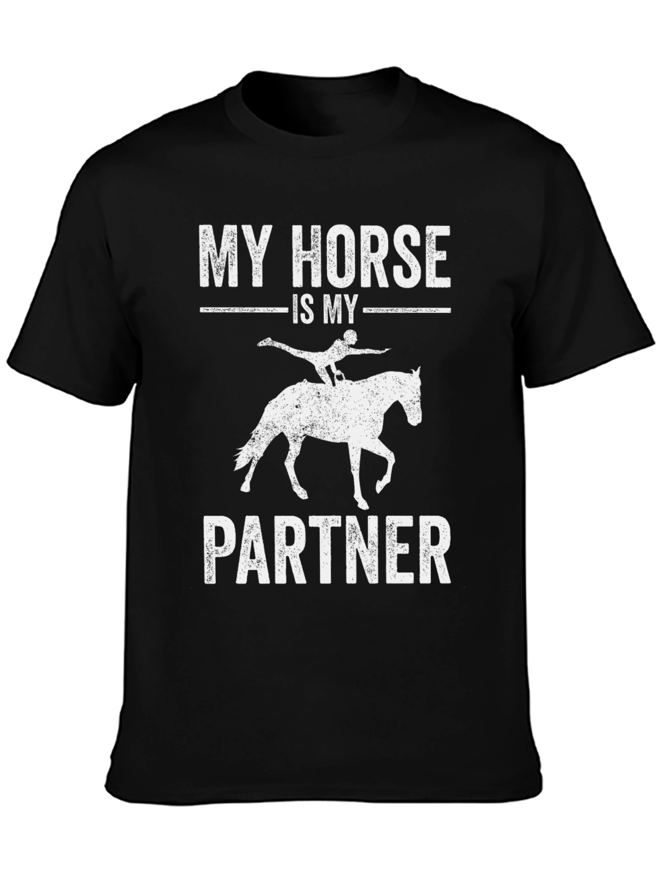 Black My Horse is My Partner Graphic Tee view 3