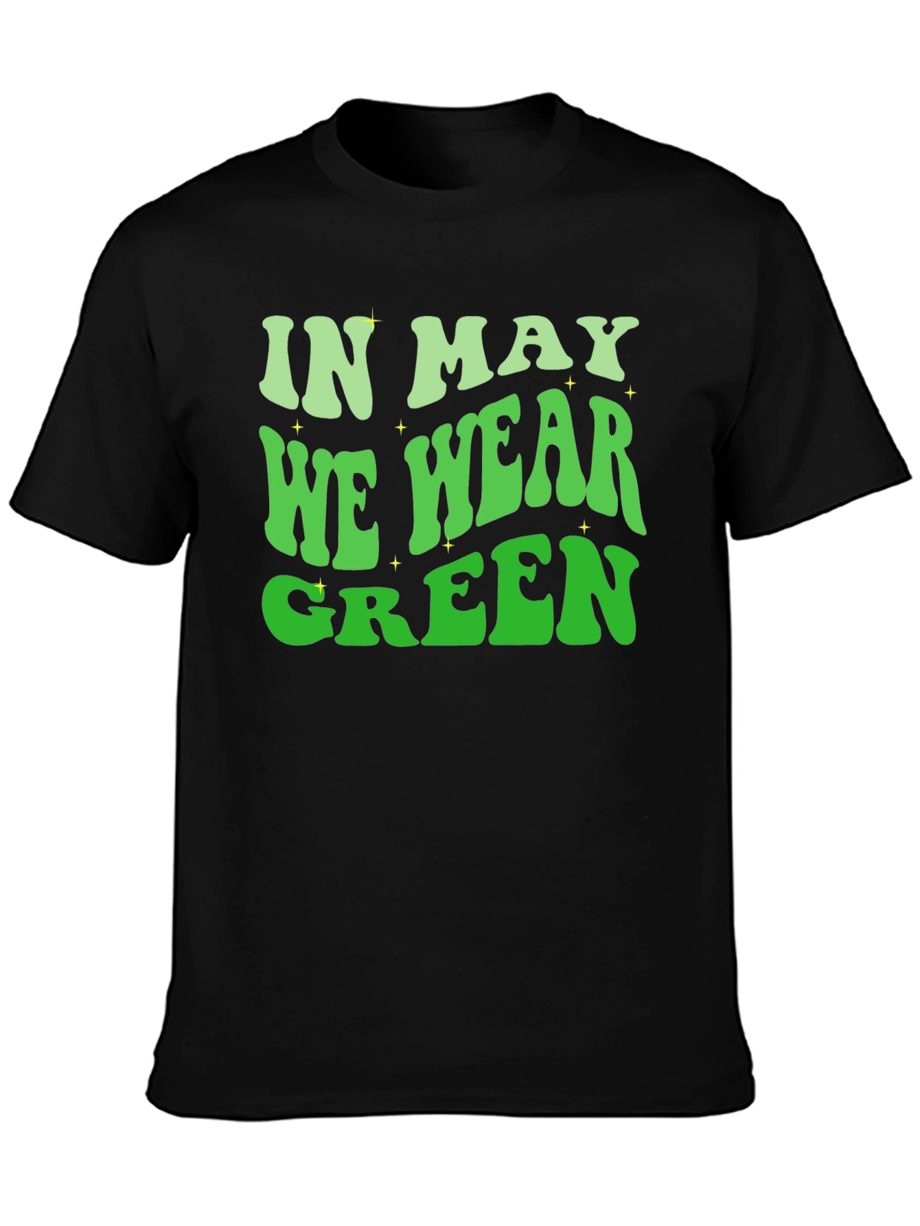Black In May We Wear Green T-Shirt view 3