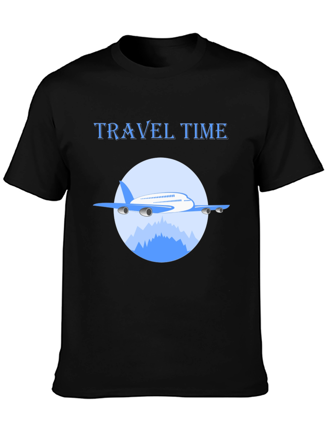 Black Travel Time Graphic Tee view 3