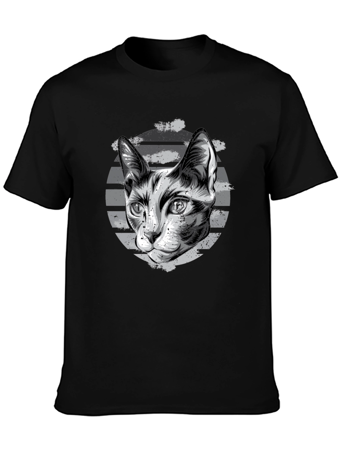 Black Cool Cat Graphic T-Shirt view 3