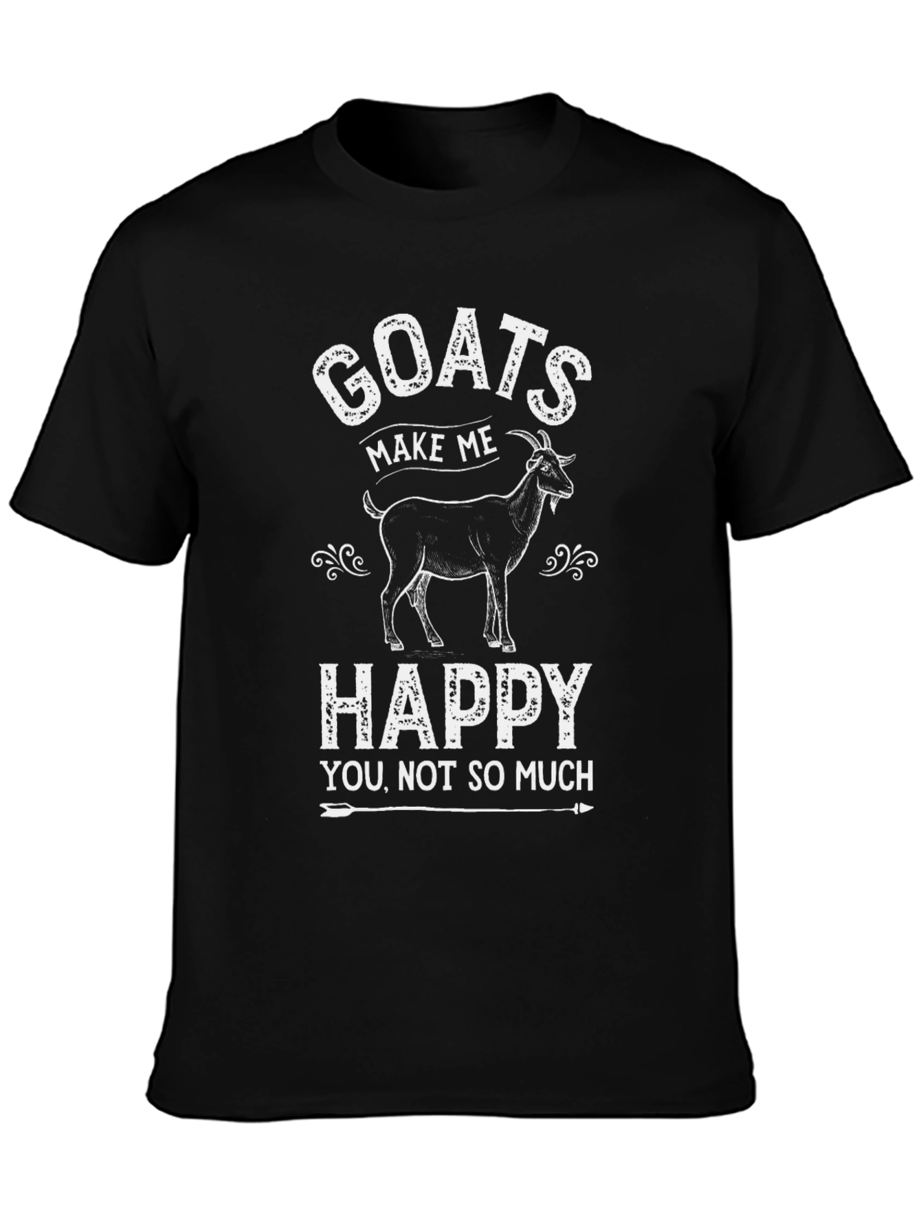 Black Goats Make Me Happy T-Shirt view 3