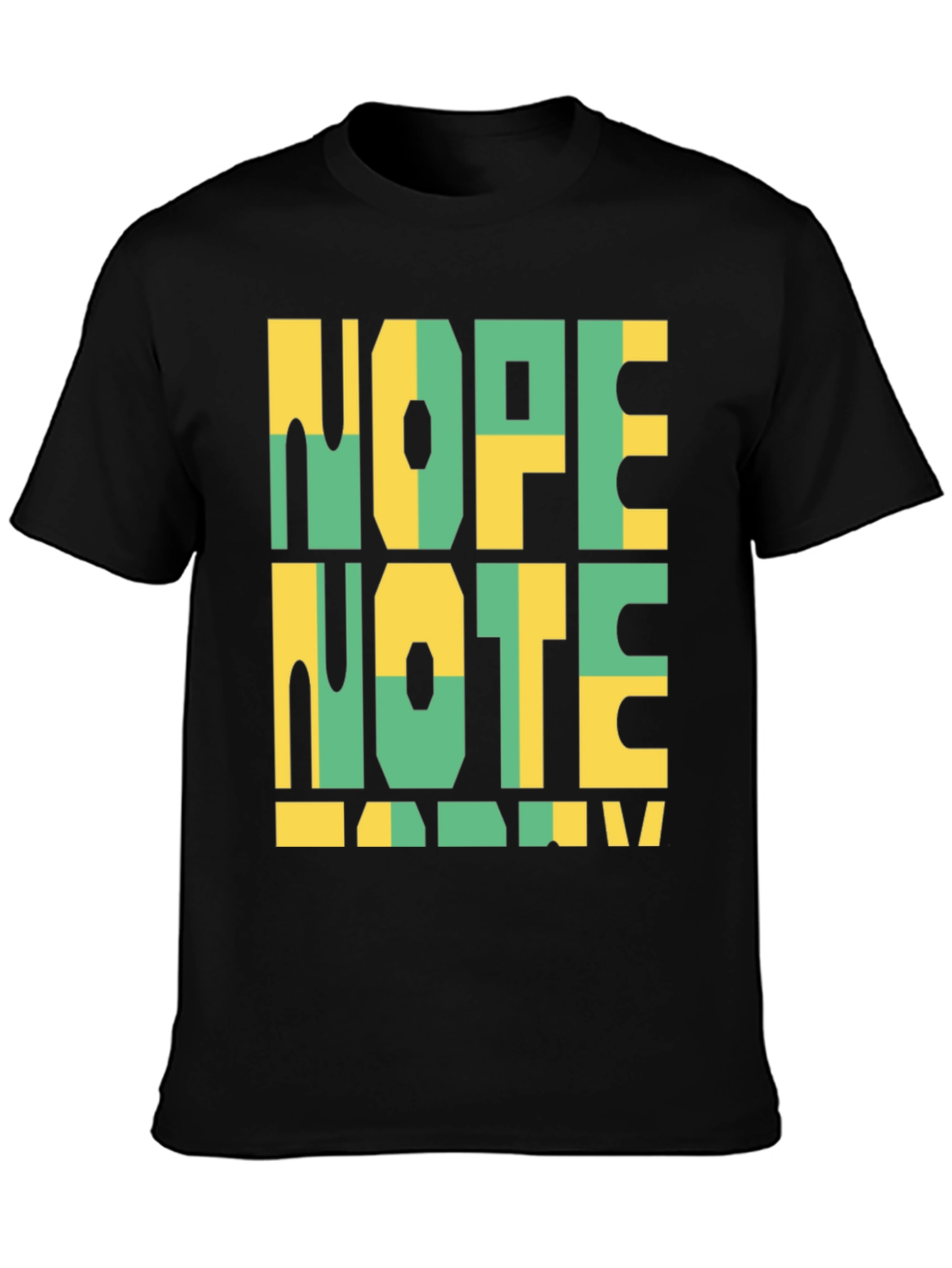 Black Nope Note Today Graphic Tee view 3