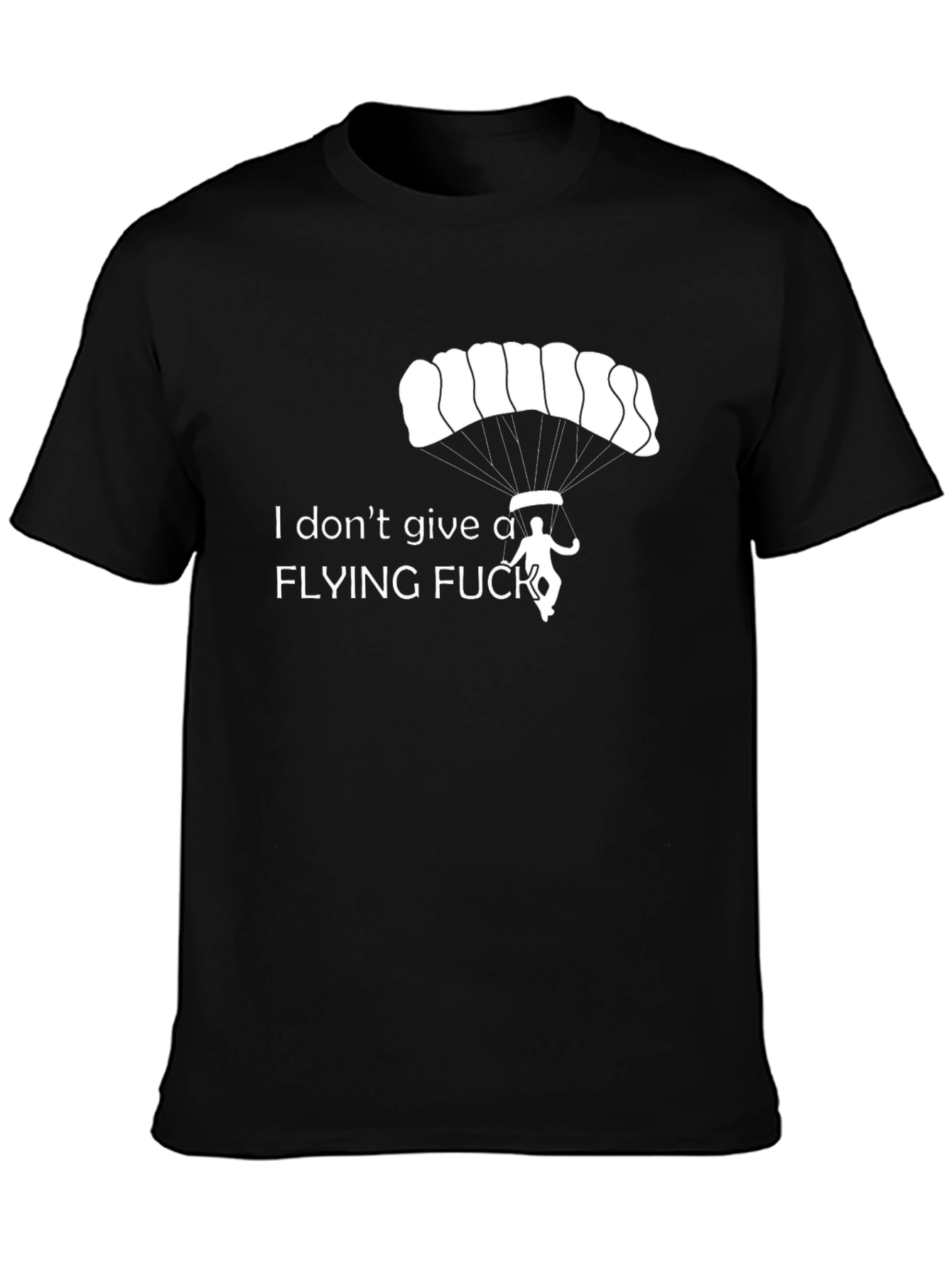 Black I Don't Give a Flying F*ck T-Shirt view 3