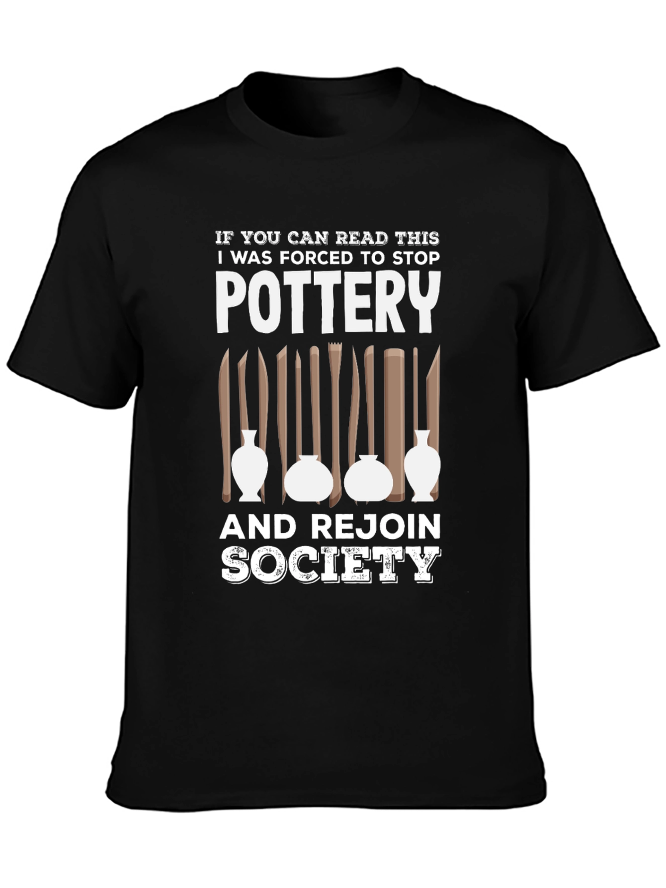 Black Pottery Lover T-Shirt - If You Can Read This... view 3