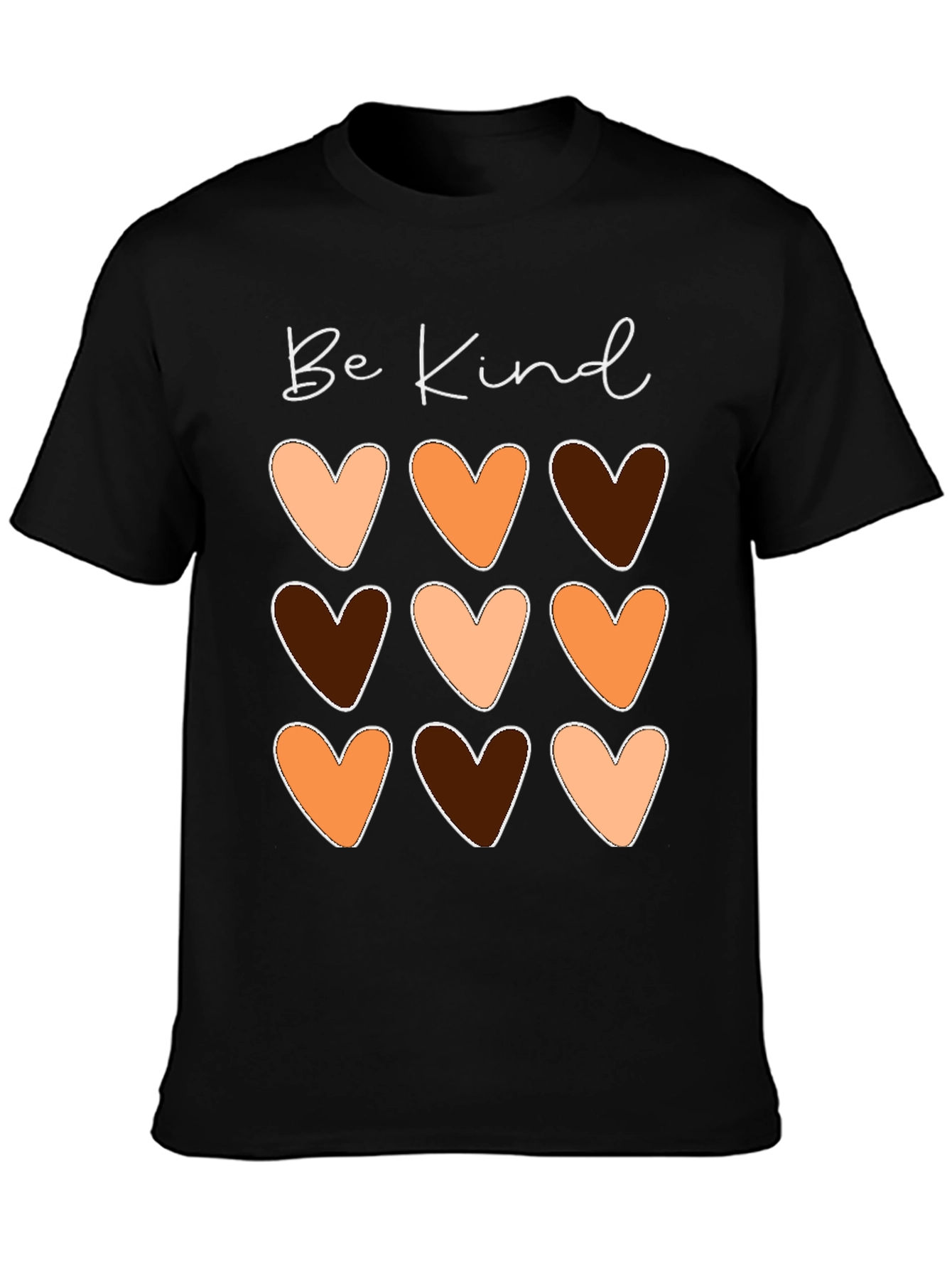 Black Be Kind Heart Diversity T-Shirt view 3