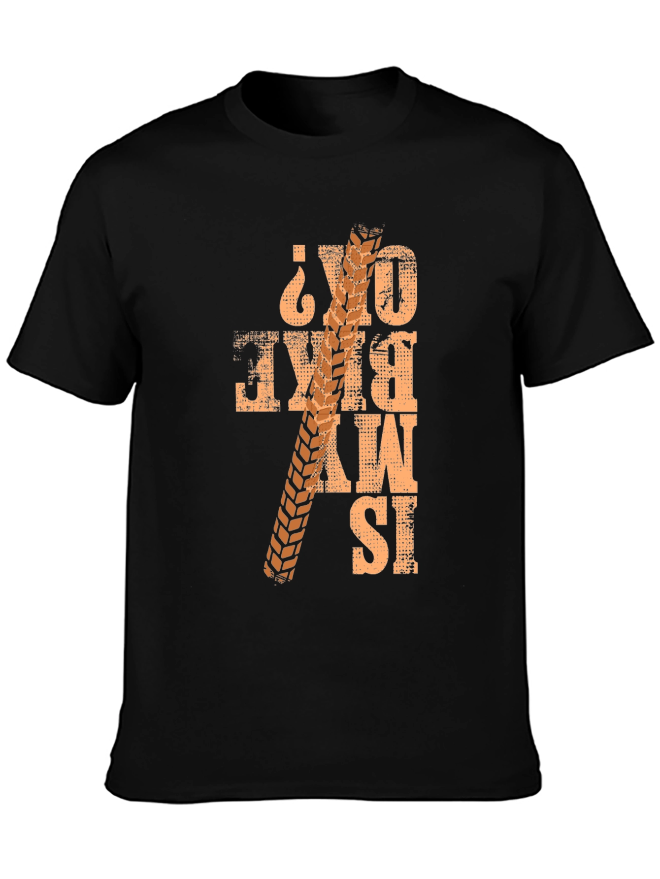 Black Is My Bike OK? T-Shirt - Mountain Biker Tee view 3