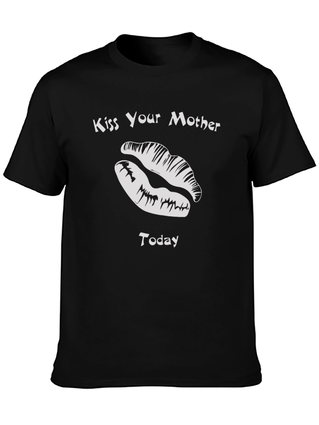 Black Kiss Your Mother Today Black Graphic Tee view 3