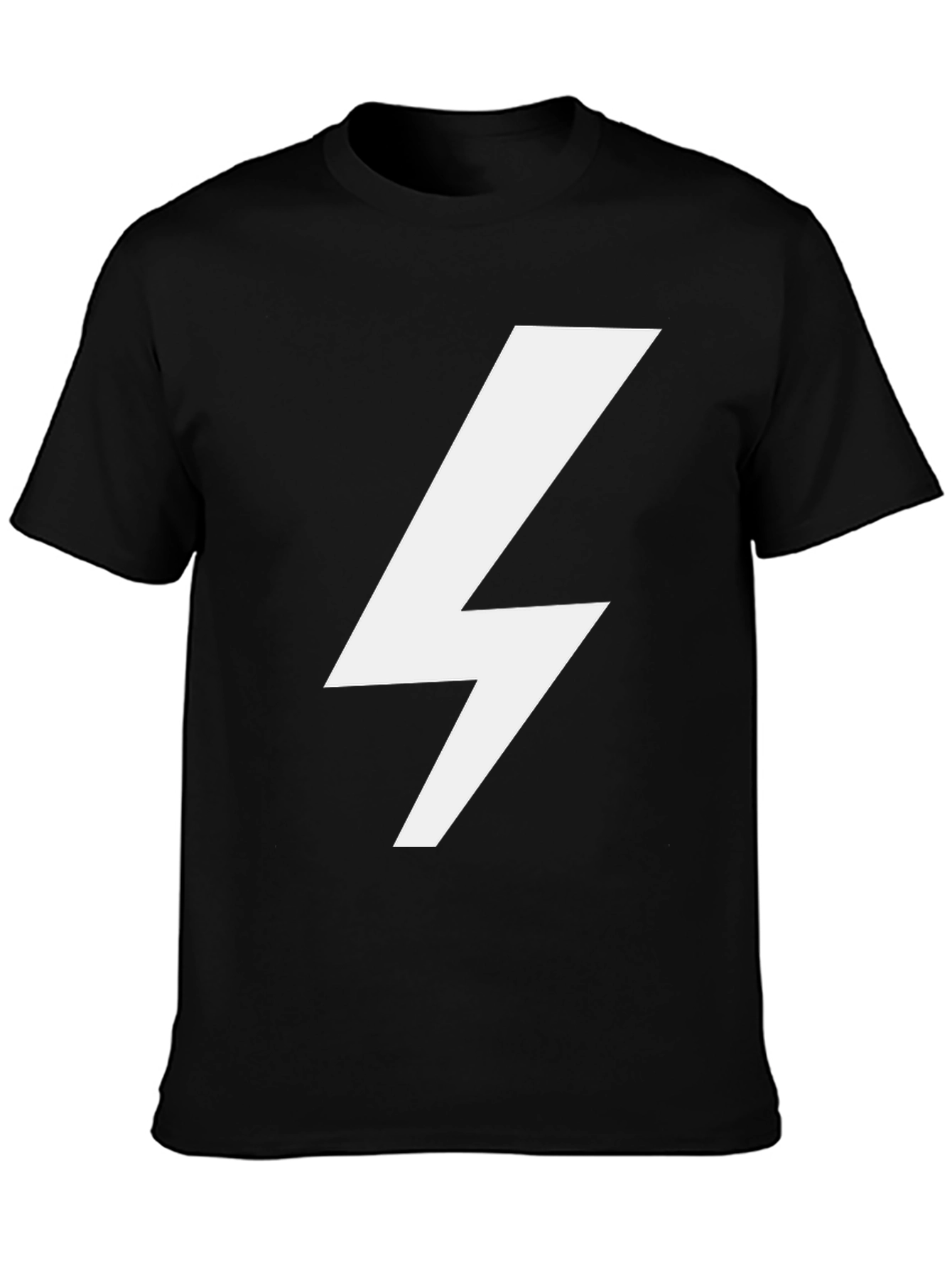 Black Lightning Bolt Graphic T-Shirt - Casual Style view 3