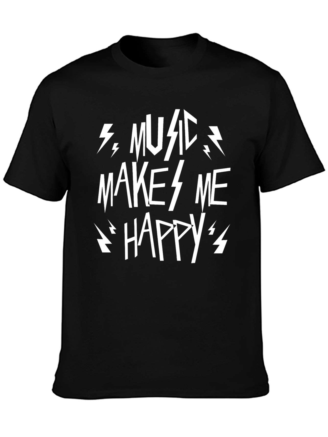 Black Music Makes Me Happy Graphic T-Shirt view 3