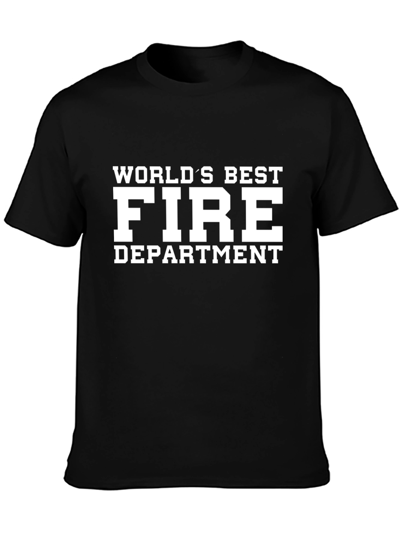 Black World's Best Fire Department T-Shirt - Black view 3