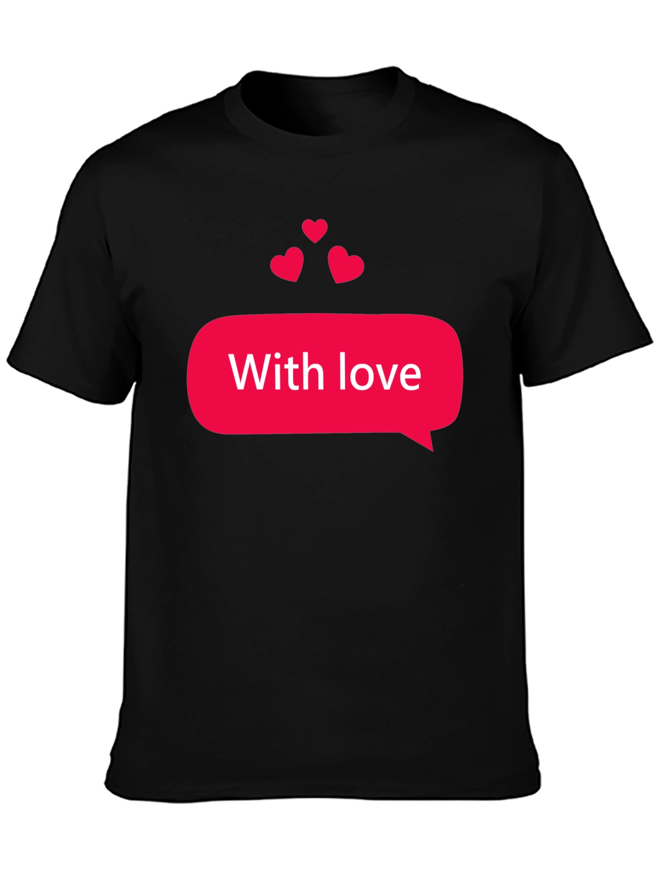 Black With Love Graphic Tee - Stylish Black T-Shirt view 3