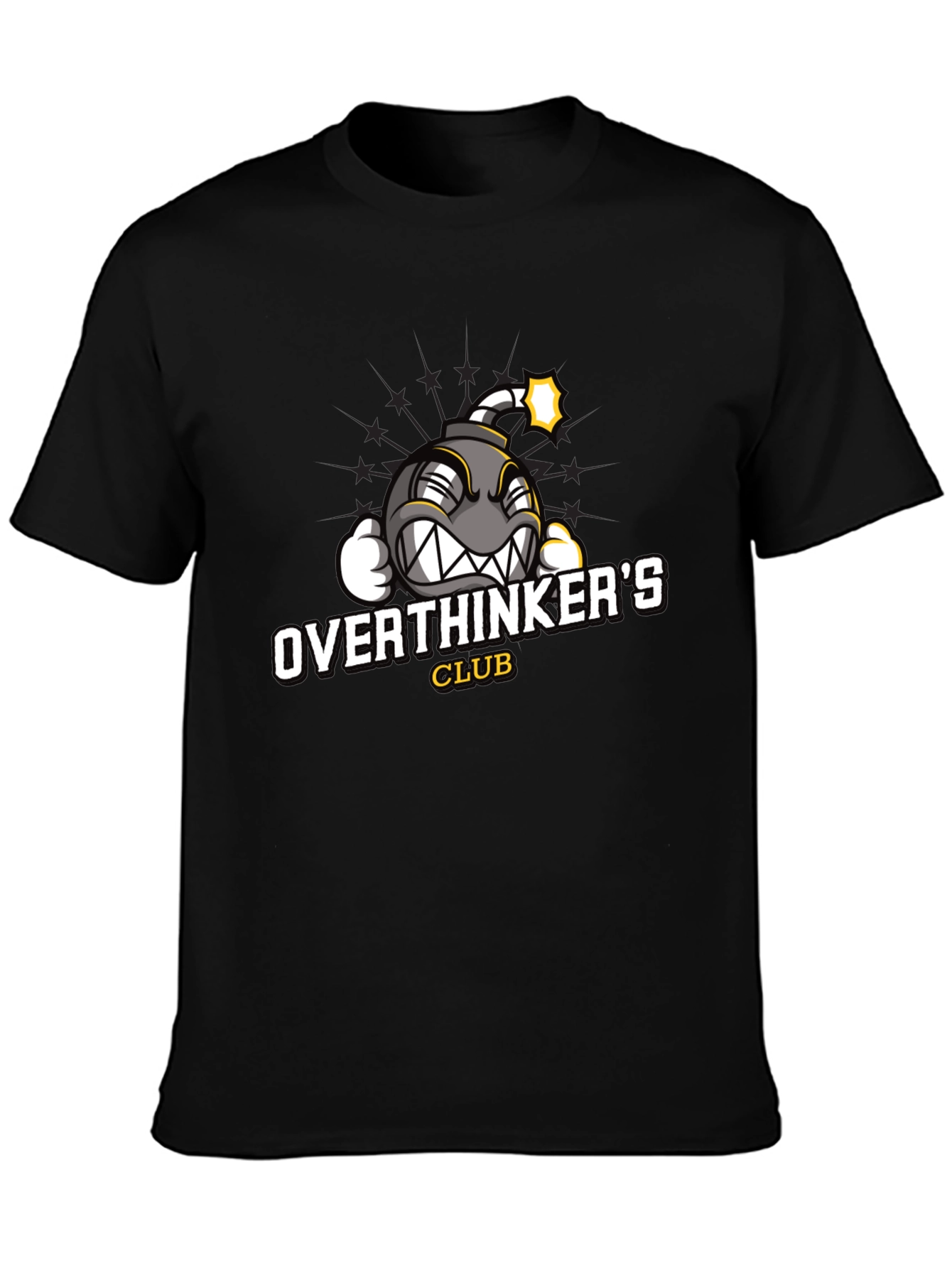 Black Overthinker's Club Graphic Tee view 3