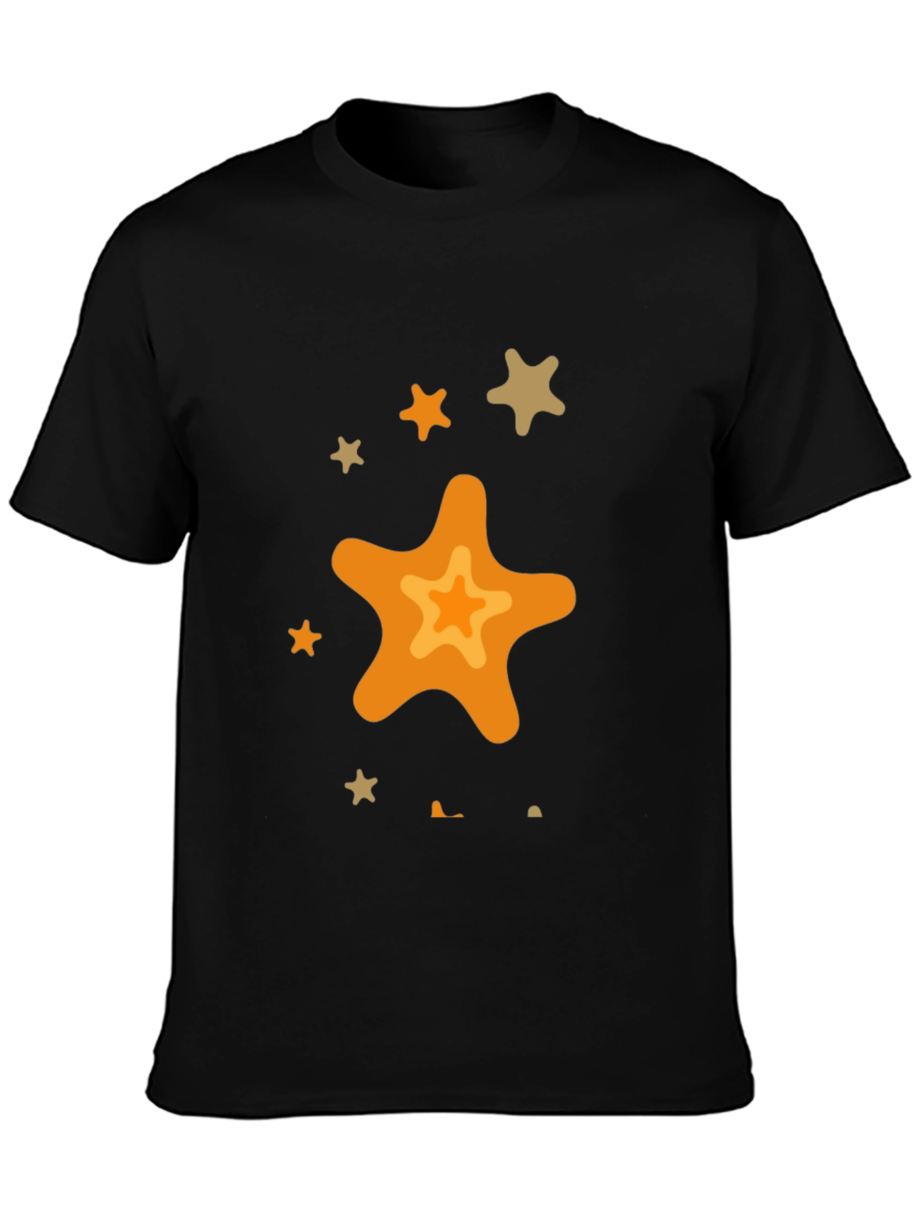 Black Star Graphic Black T-Shirt - Casual Style view 3