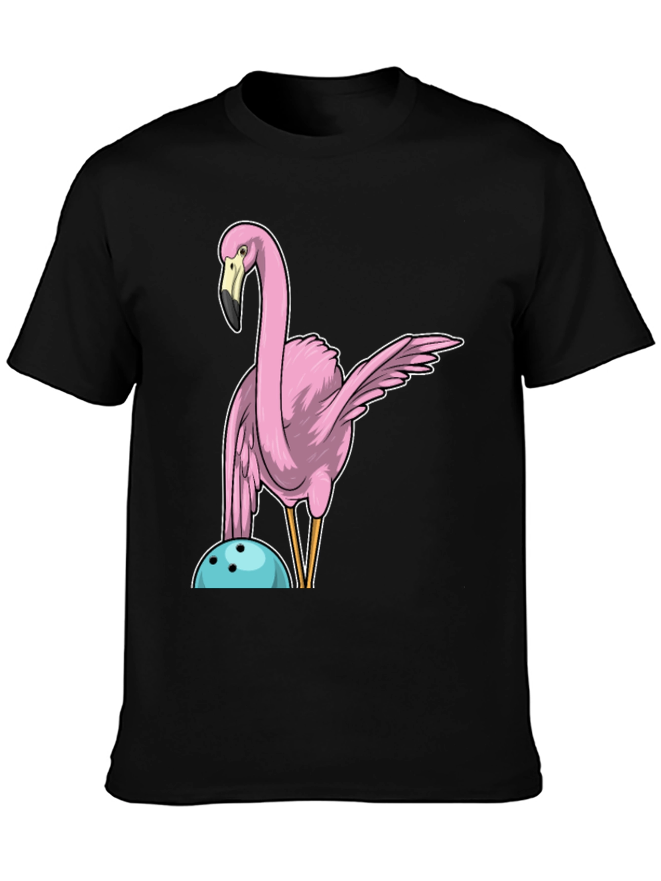 Black Flamingo Bowling T-Shirt view 3