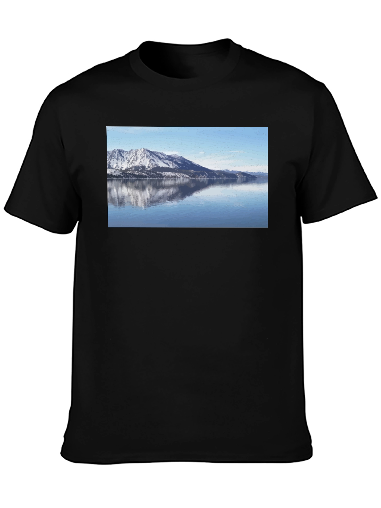 Black Mountain Lake View Graphic Tee view 3