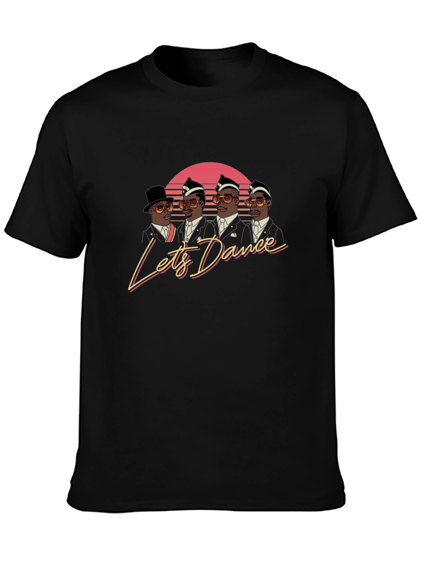 Black Let's Dance Coffin Dance T-Shirt view 3