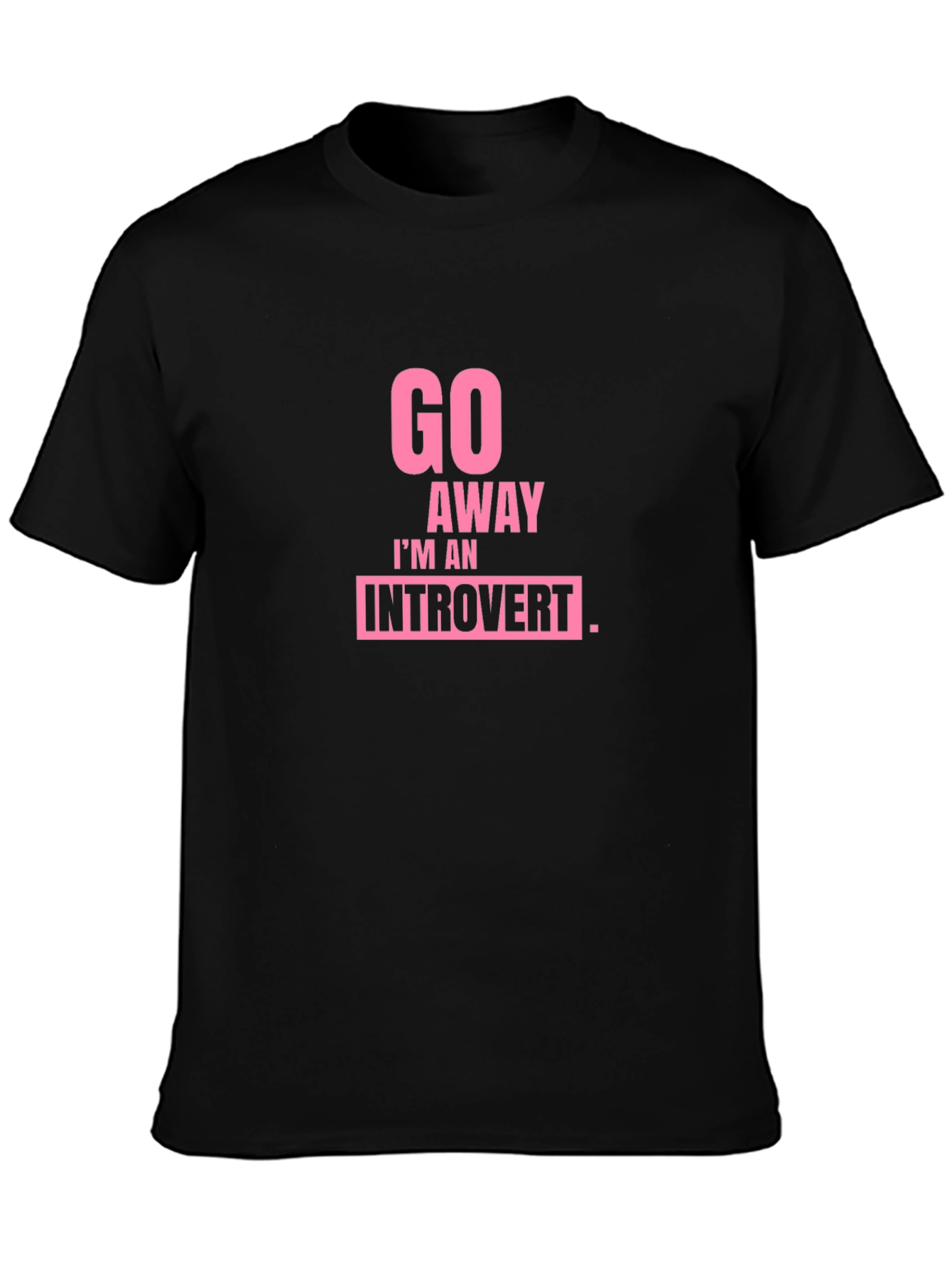 Black Introvert Graphic Tee - Funny Slogan T-Shirt view 3