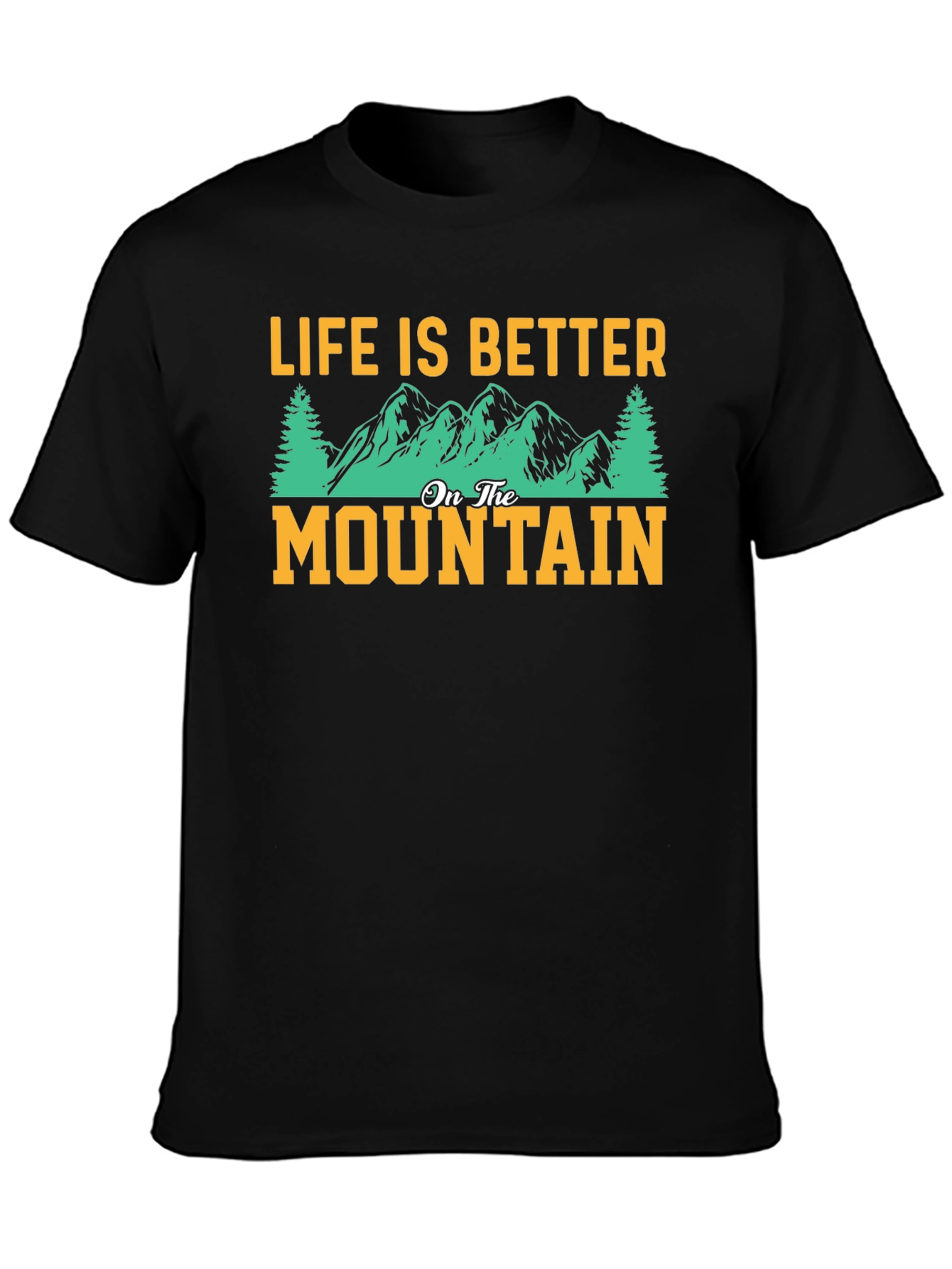 Black Life is Better on the Mountain Graphic Tee view 3