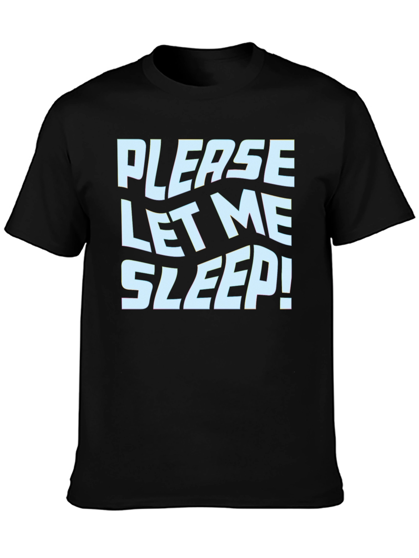 Black Funny 'Please Let Me Sleep!' Graphic Tee view 3