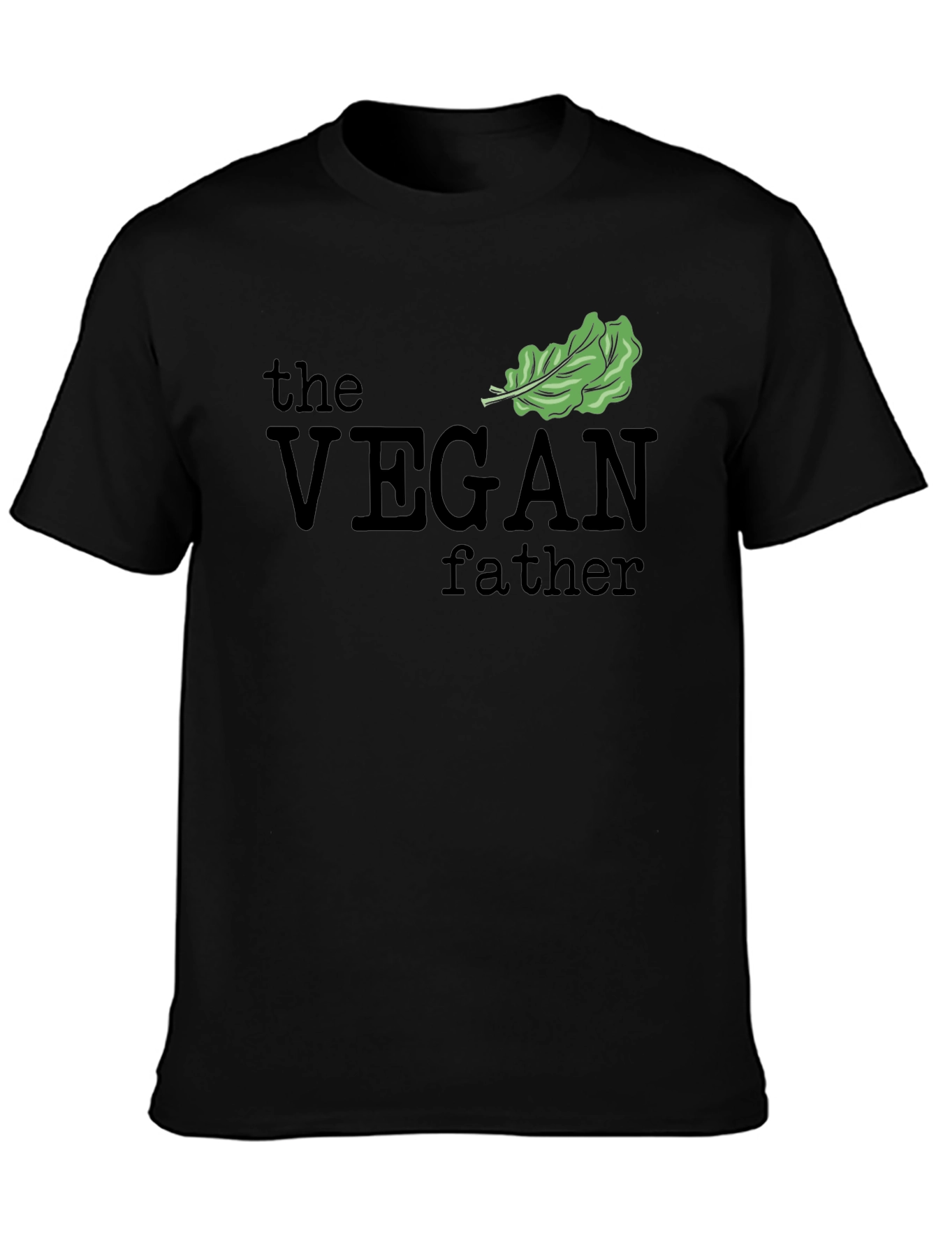 Black Vegan Father Graphic Tee view 3