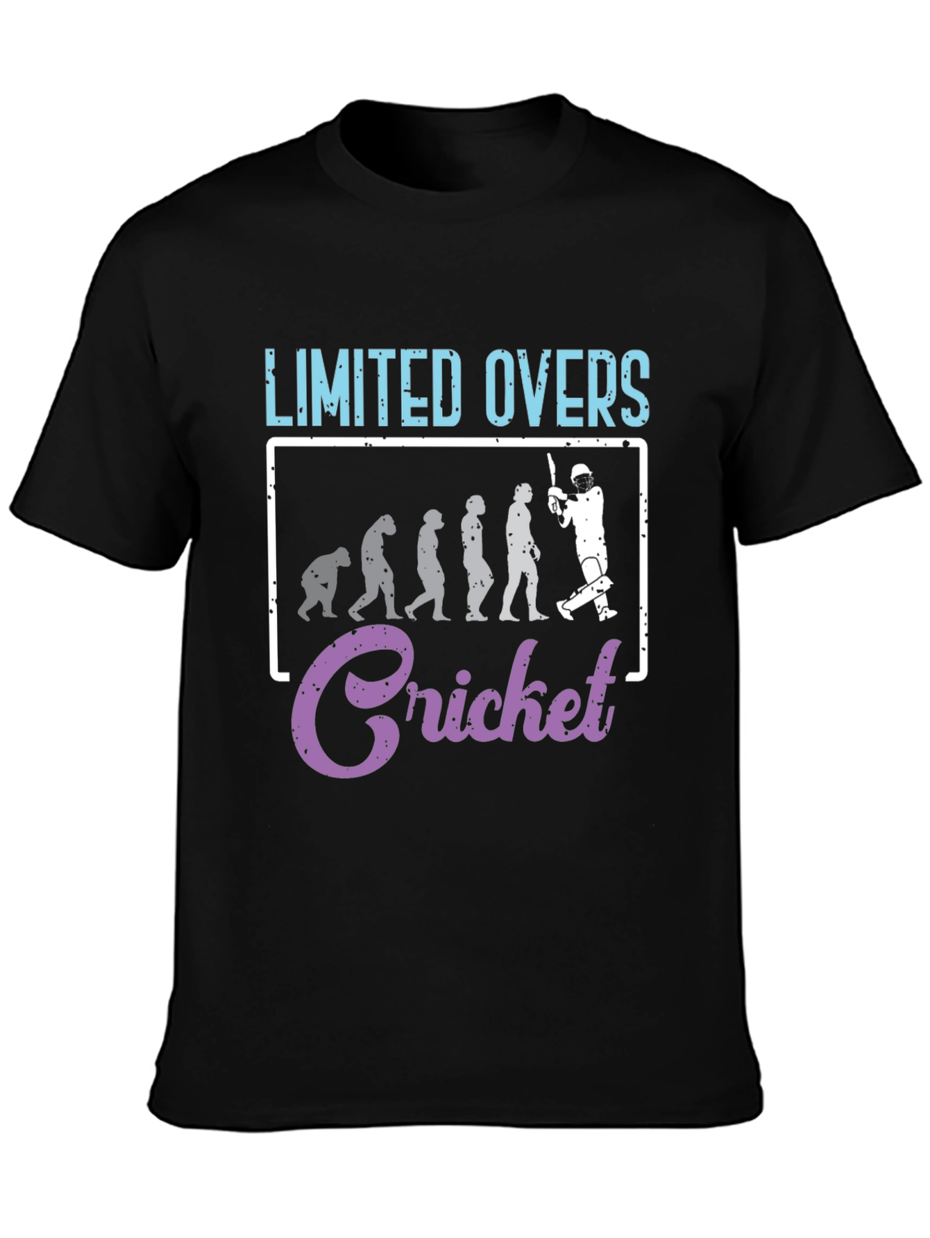 Black Limited Overs Cricket Evolution T-Shirt view 3