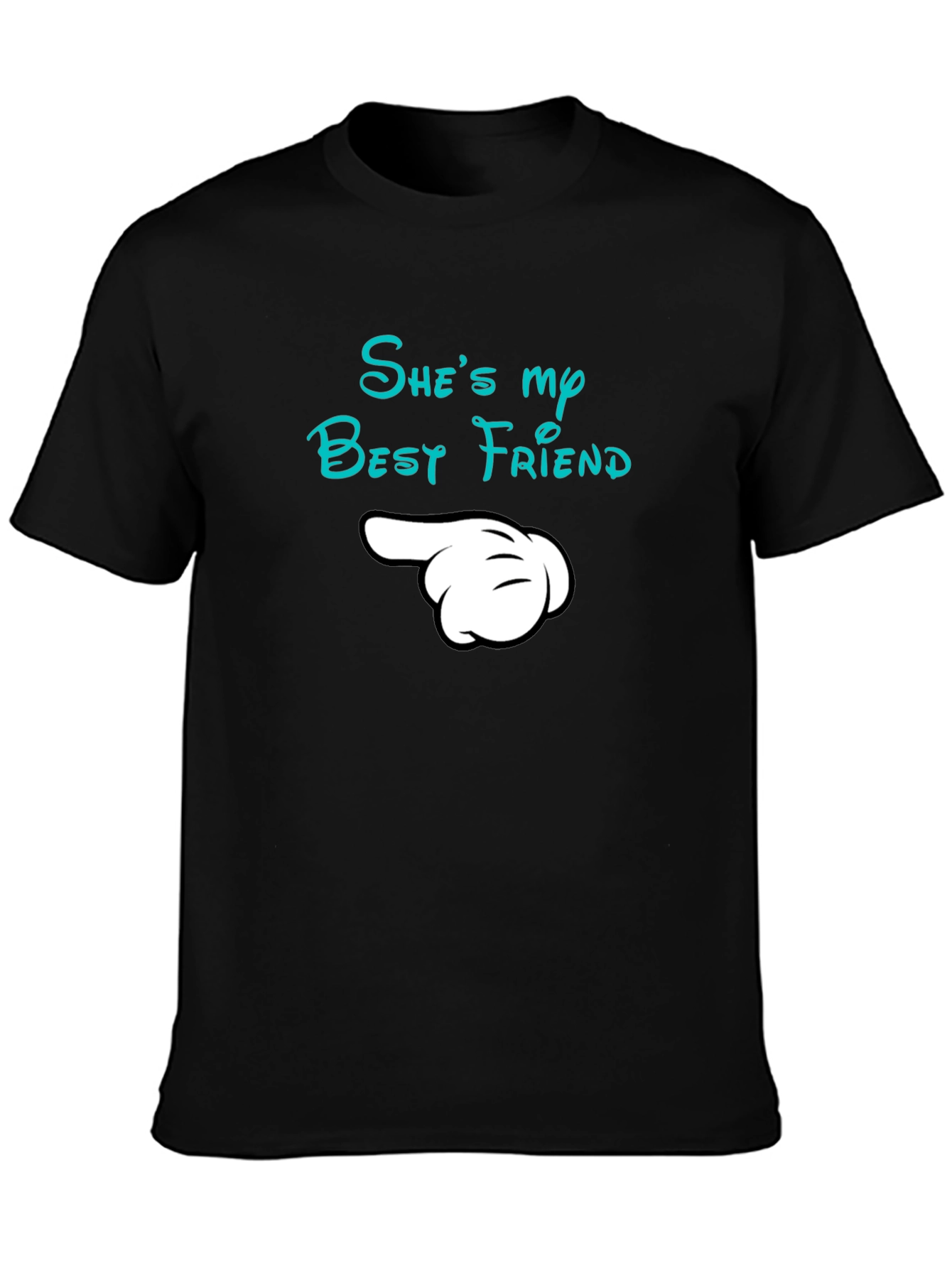 Black She's My Best Friend Matching Tee view 3